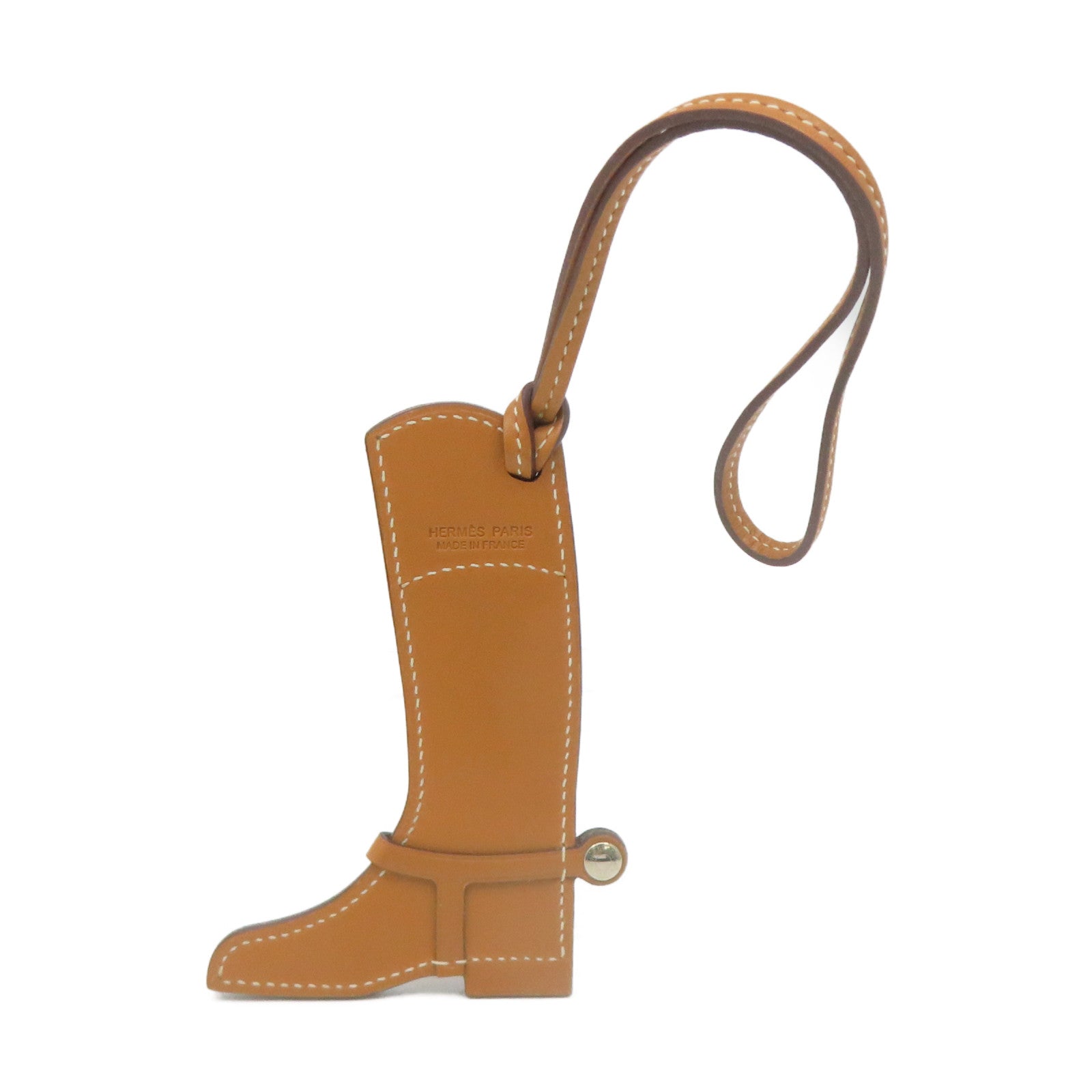 HERMES 【激減優惠】Swift皮革Paddock Boot Charm掛飾啡色/藍色