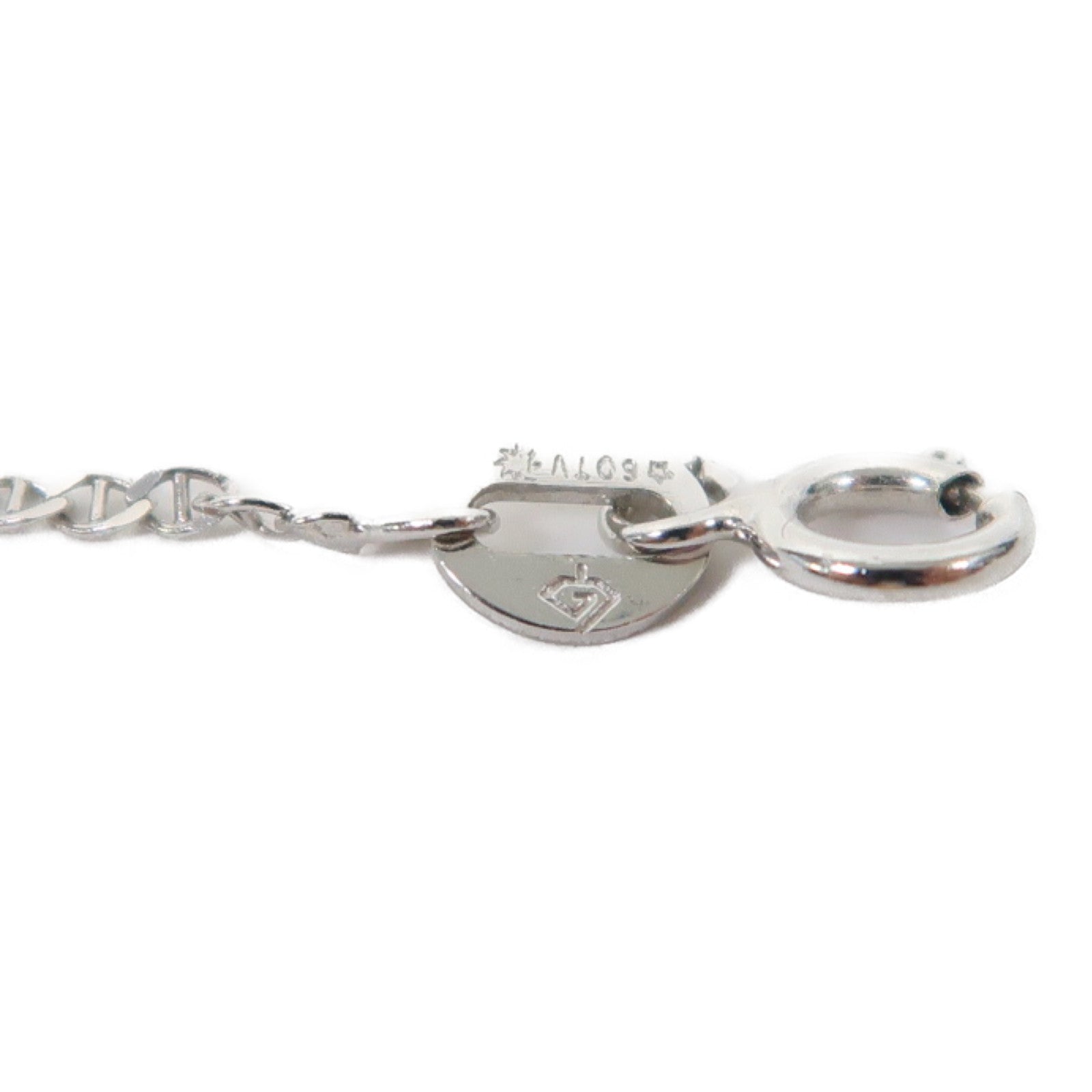 JEWELRY 18K白金Diamond Necklace鑽石項鏈銀色