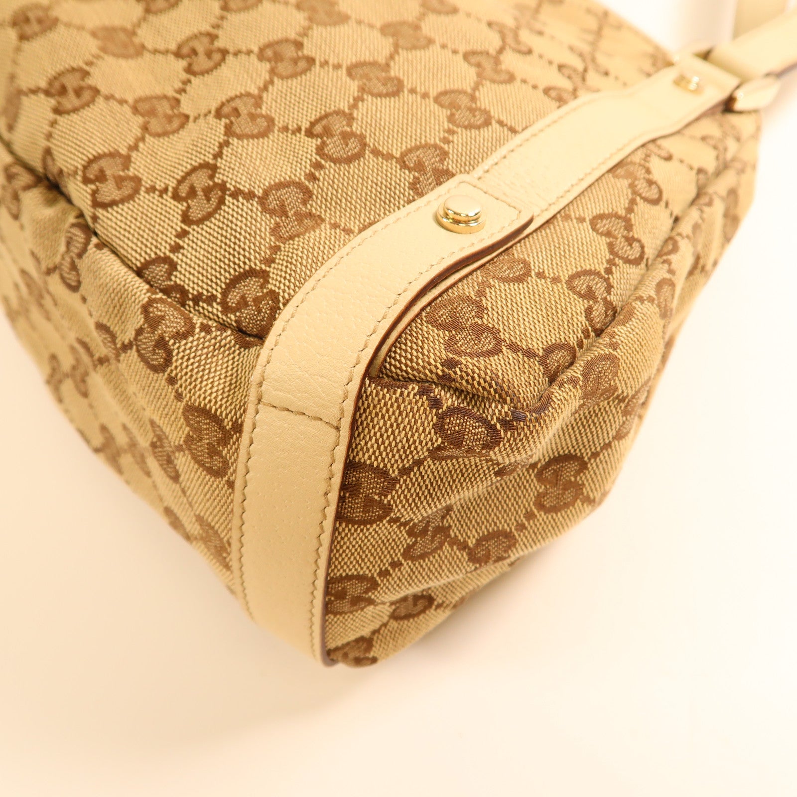 GUCCI 帆布Shoulder Bag金扣肩背袋