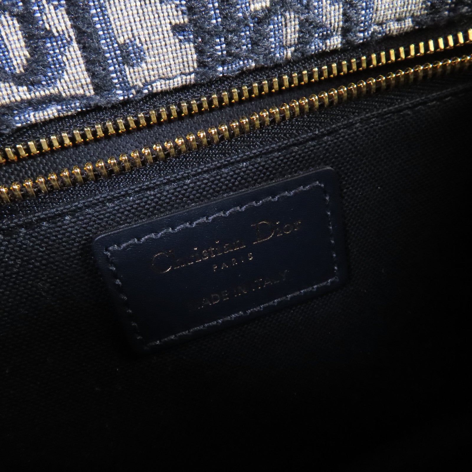 Dior Oblique帆布30 Montaigne Shoulder Bag金扣肩背袋寶藍色