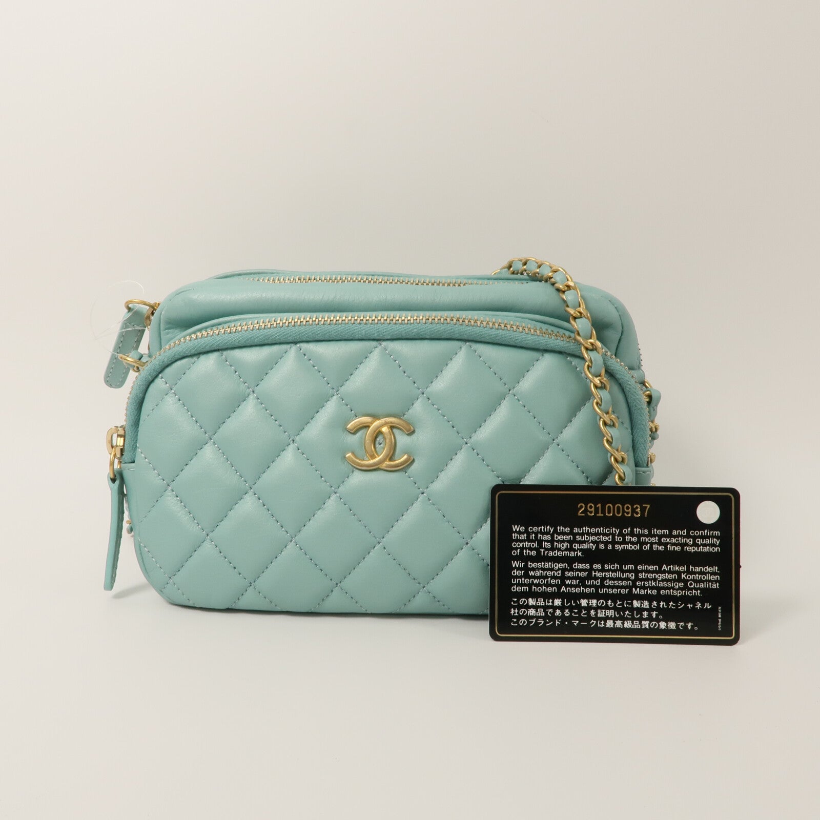 CHANEL 牛皮皮革Camera Bag鏈帶肩背袋