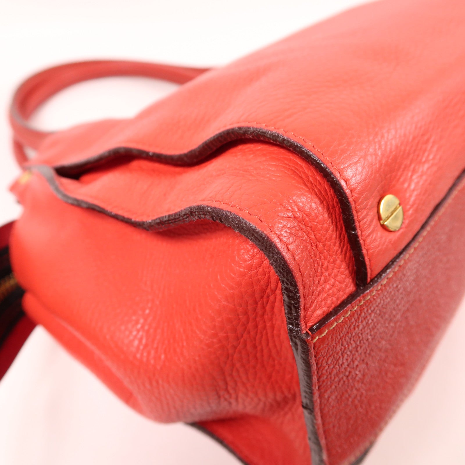 Chloe 【激減優惠】牛皮皮革Handbag金扣手挽袋