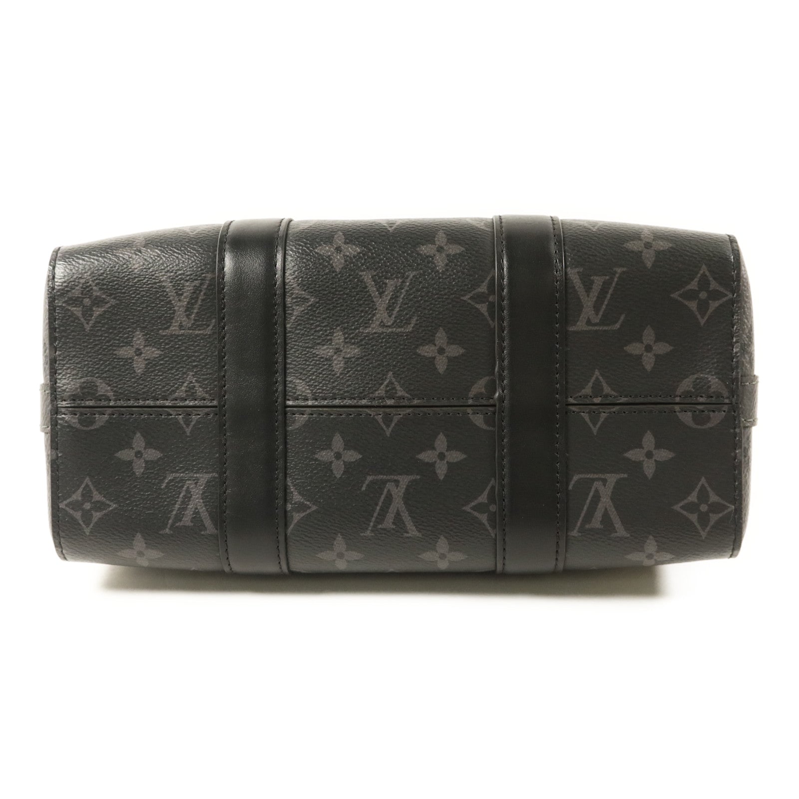 LOUIS VUITTON Monogram Eclipse City Keepall銀扣手挽肩背兩用袋