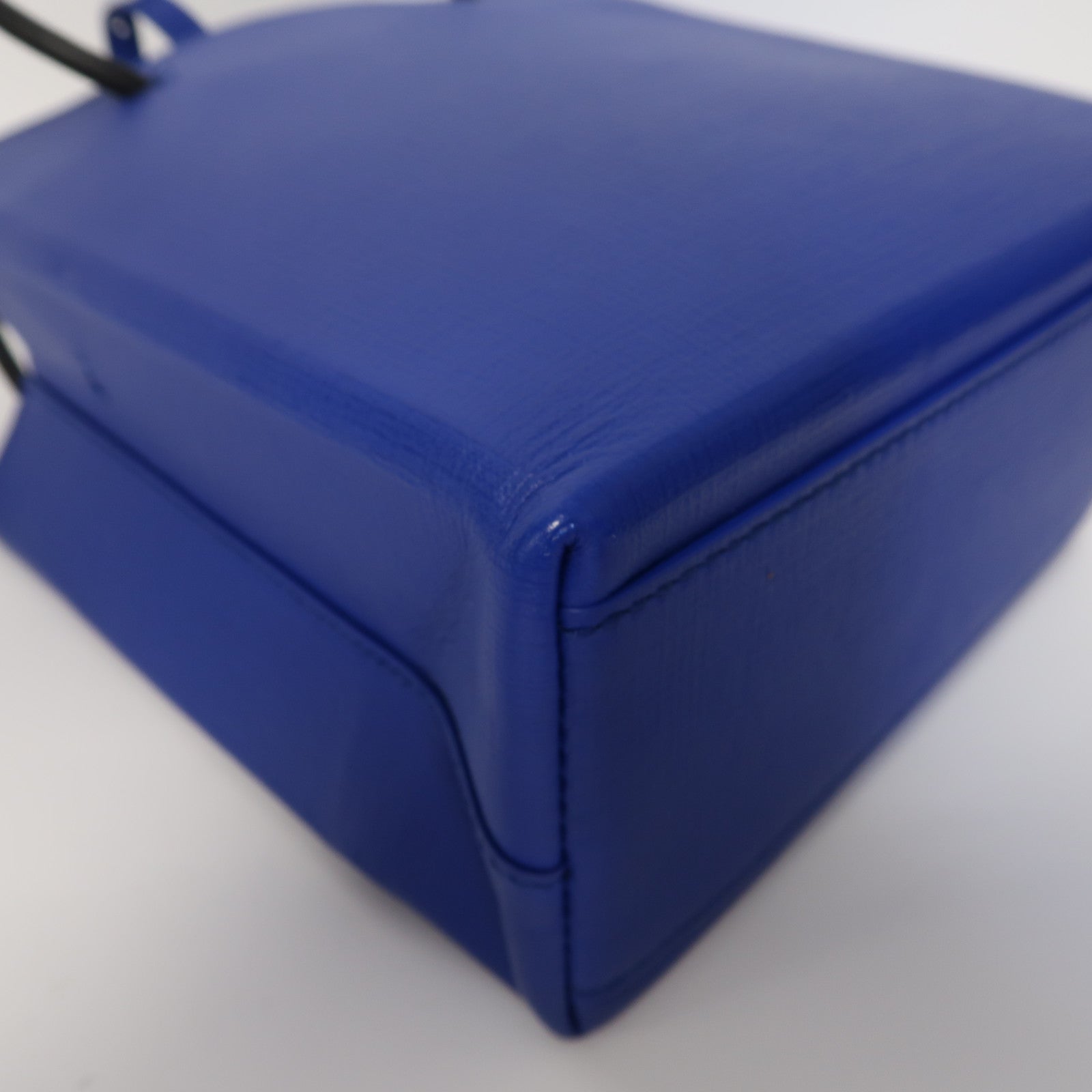 BALENCIAGA 【激減優惠】牛皮皮革Tote Bag銀扣手挽肩背兩用袋藍色