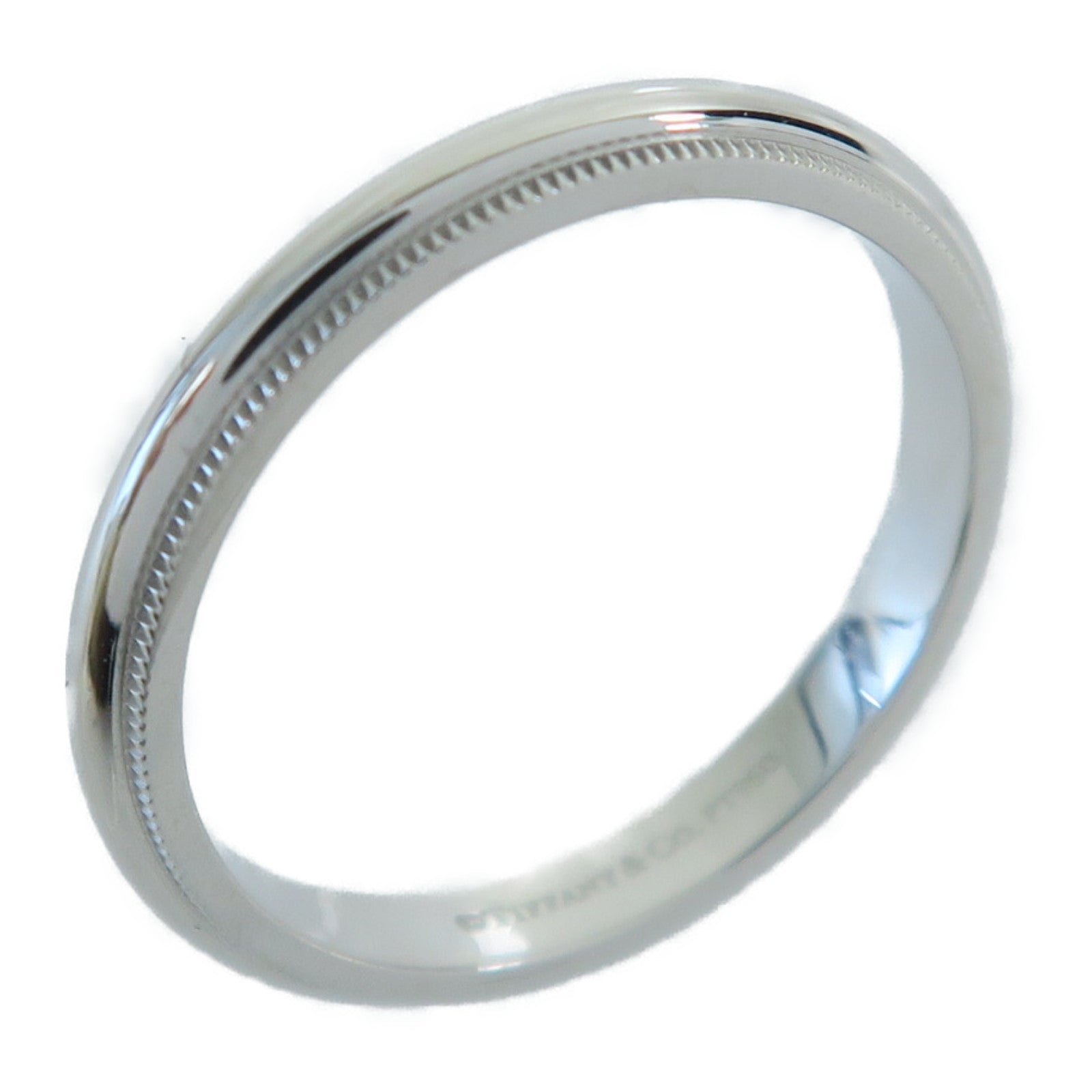 TIFFANY＆CO 【激減優惠】PT950鉑金Milg Rain Wedding Band Ring 5.9g戒指US#8.75銀色