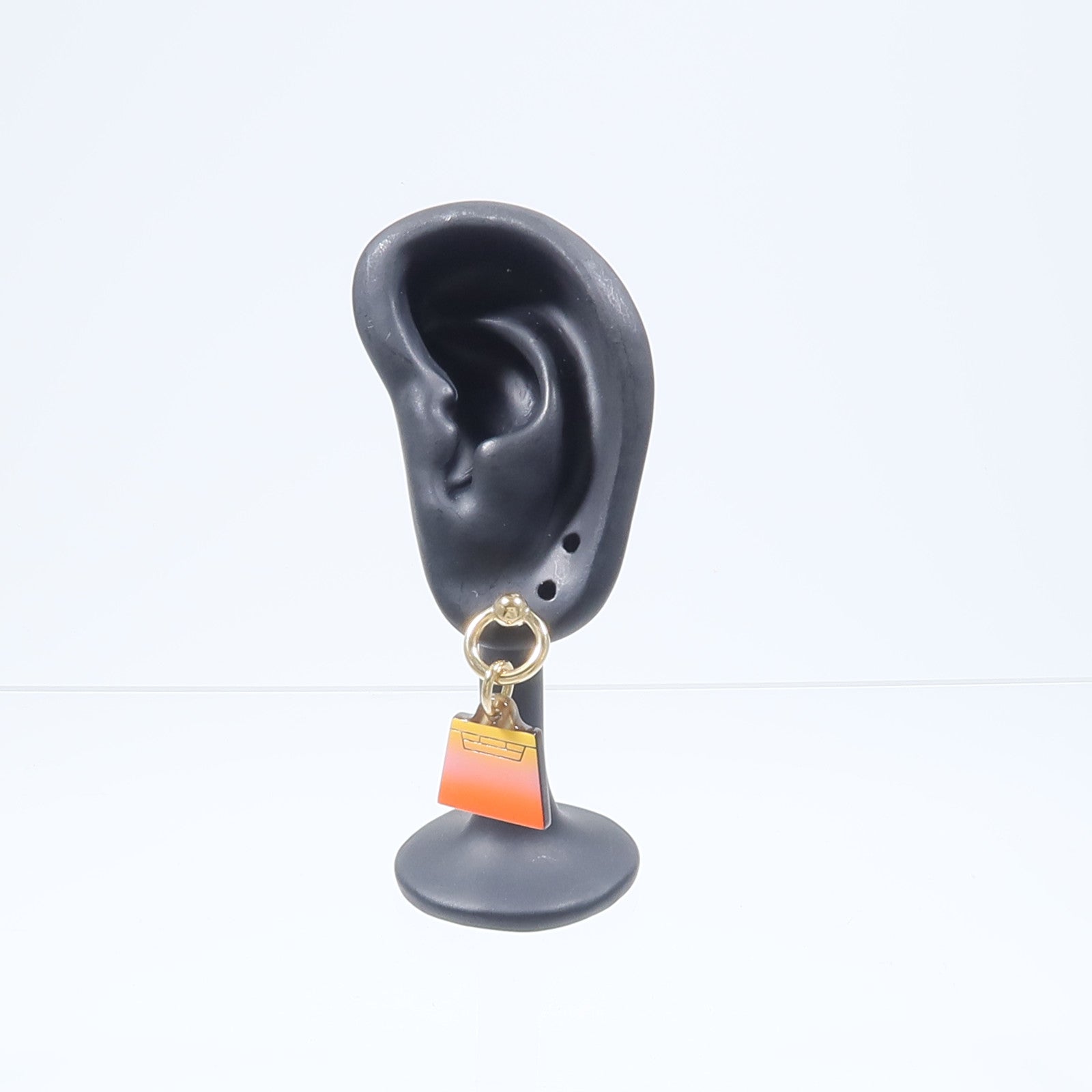 HERMES 金屬/水牛角Fusion Amulette Maroquinier Earrings耳環