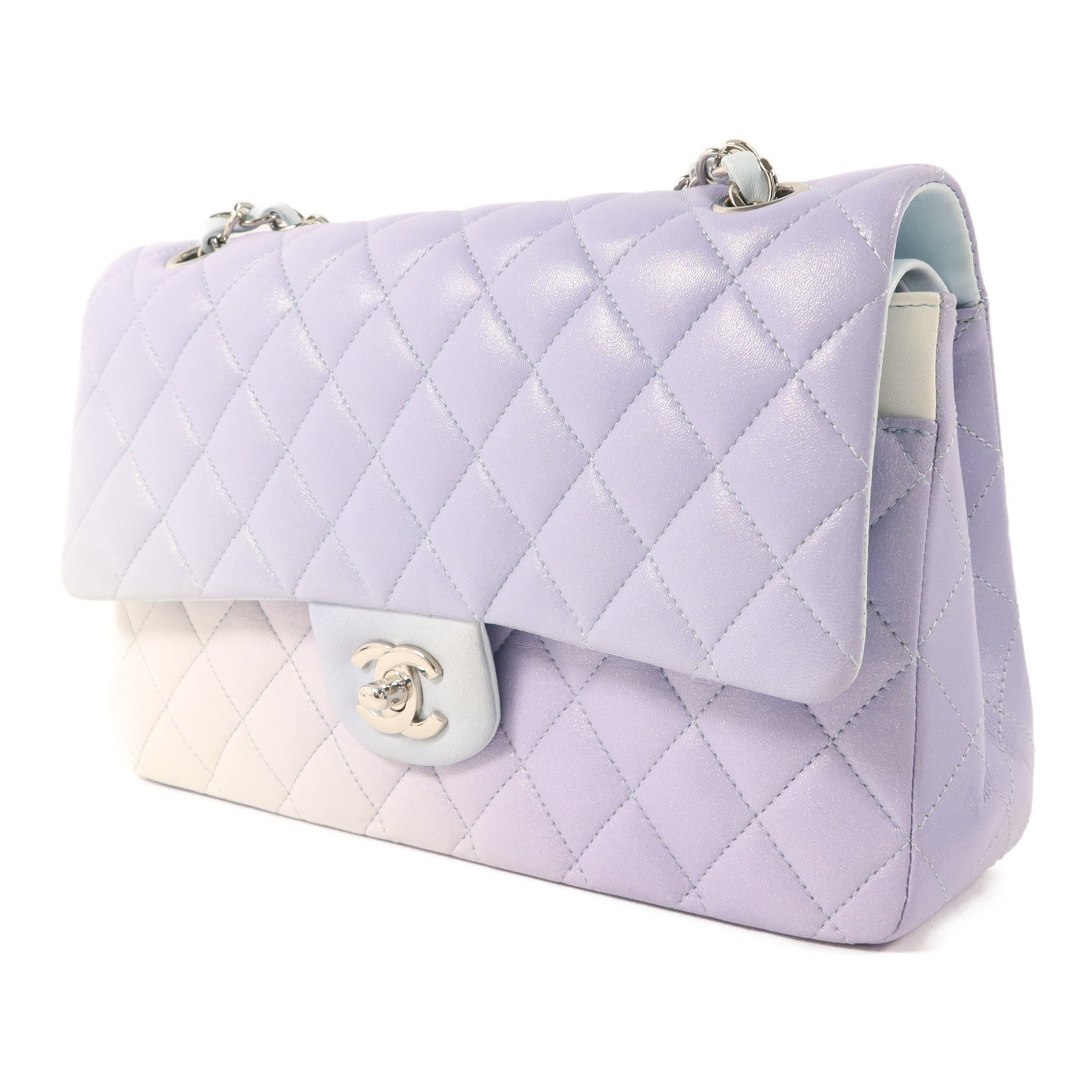 CHANEL 牛皮皮革Classic 25銀扣鏈帶肩背袋