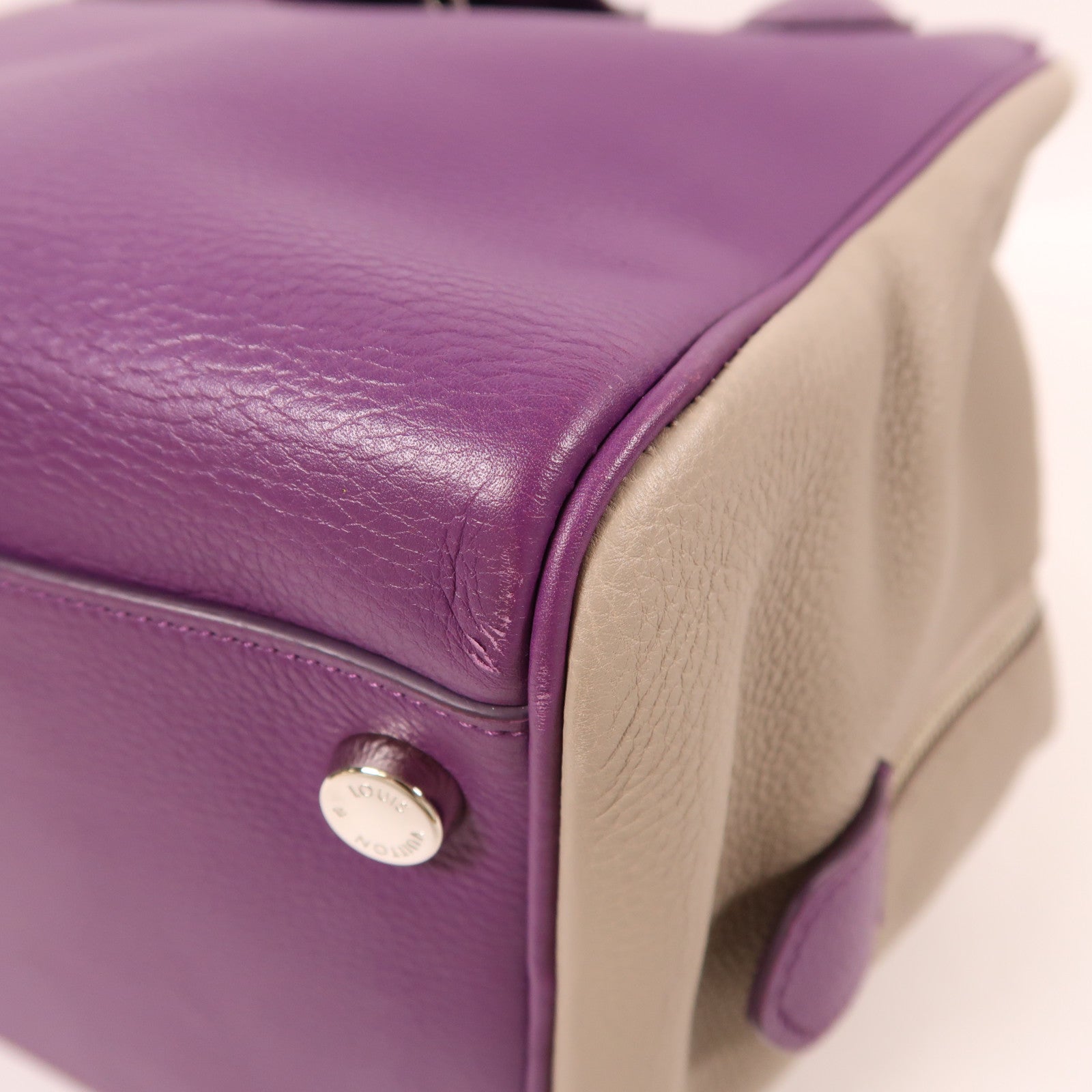 LOUIS VUITTON (PRICE DOWN) LV SHW Milaris Hand Bag Leather Purple/Grey