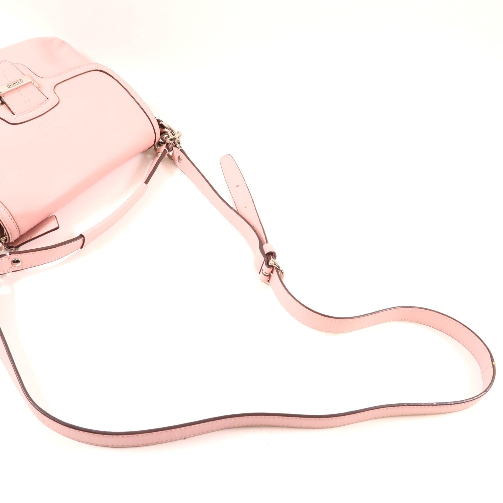 COACH SHW 2 Way Shoulder Bag Handbag Calfskin Leather Pink