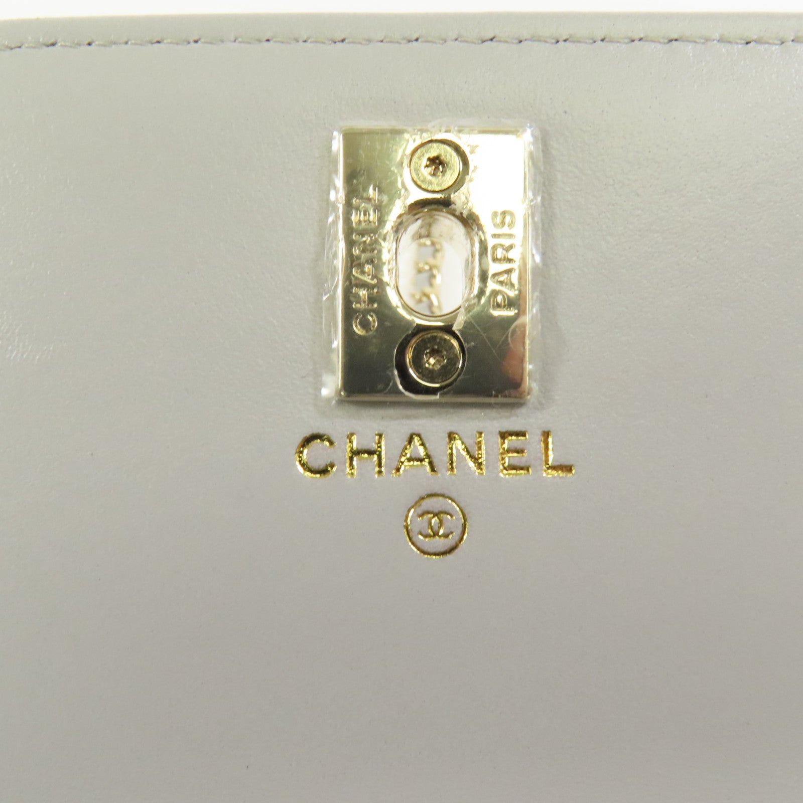 CHANEL 羊皮皮革Chain Shoulder金扣手挽肩背兩用袋