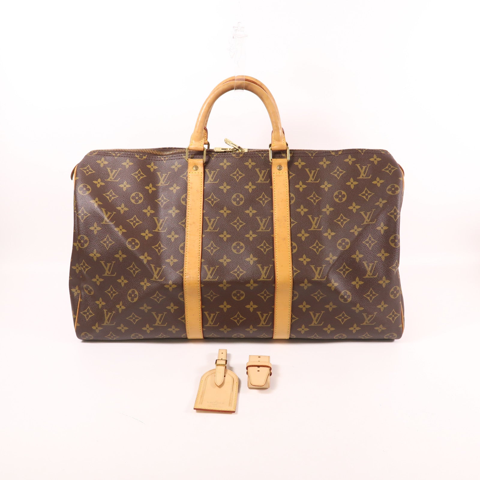 LOUIS VUITTON Monogram Keepall 50金扣波士頓包
