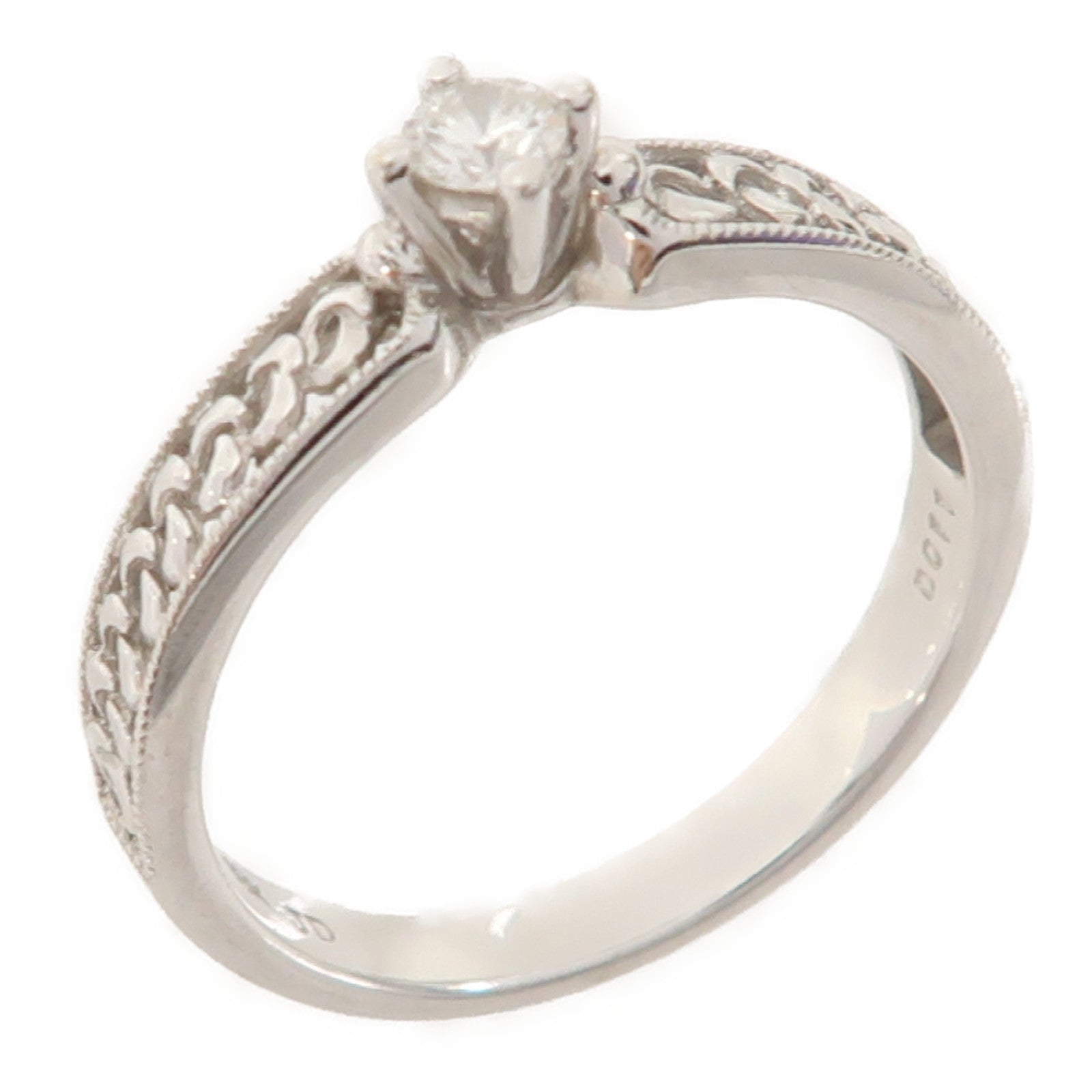 JEWELRY 【激減優惠】18K白金Diamond Ring 0.11ct鑽石戒指US#6