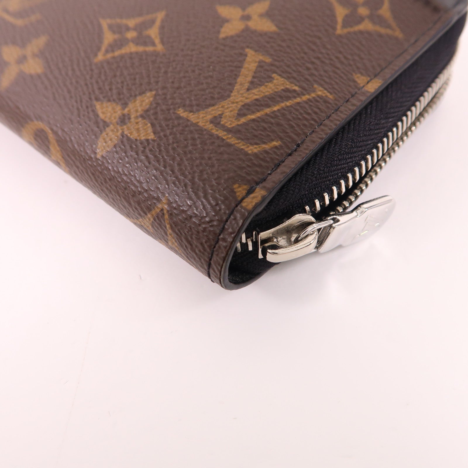 LOUIS VUITTON Monogram Zipper Dragonne銀扣長錢包