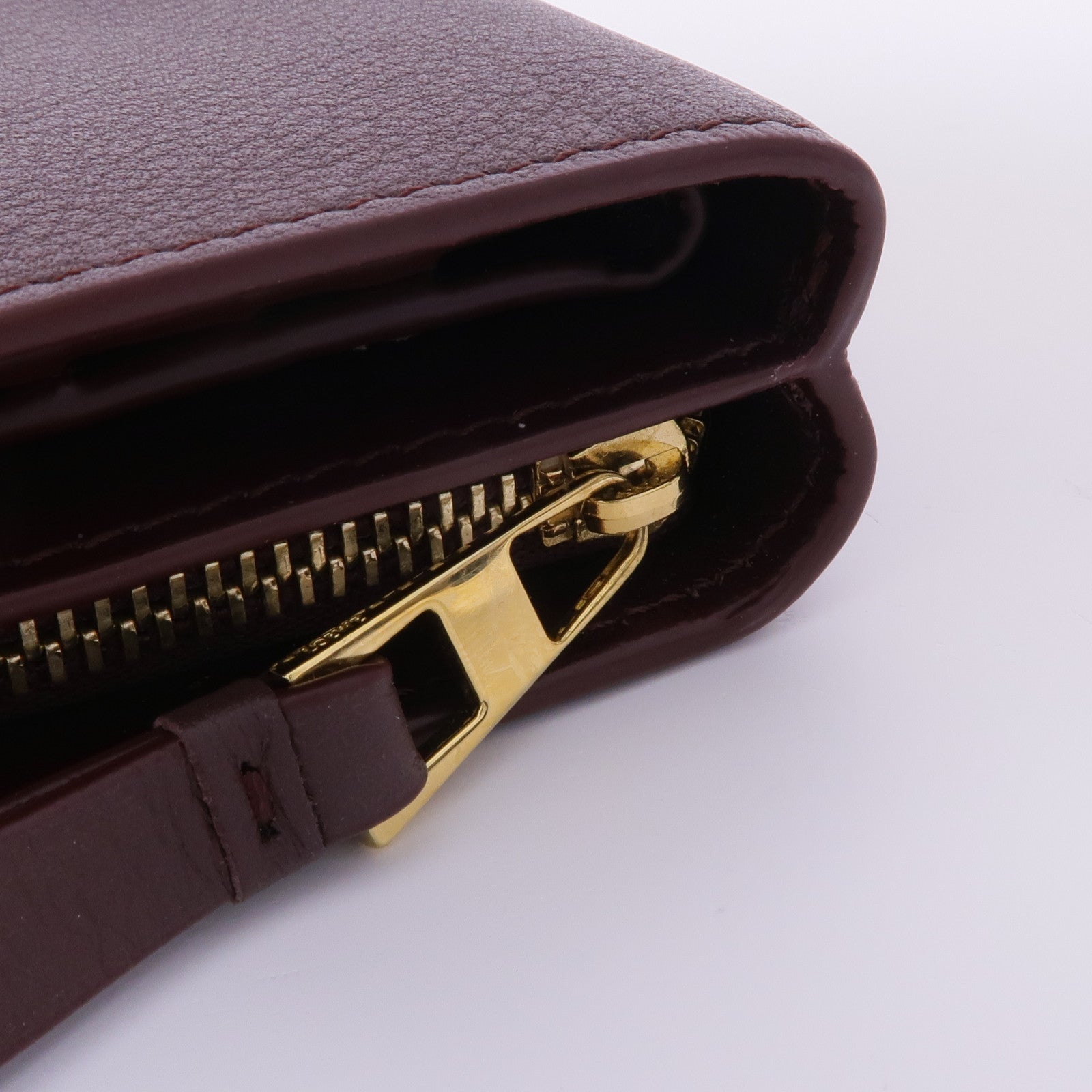 LOEWE 牛皮皮革Puzzle Compact Zip Wallet金扣錢包