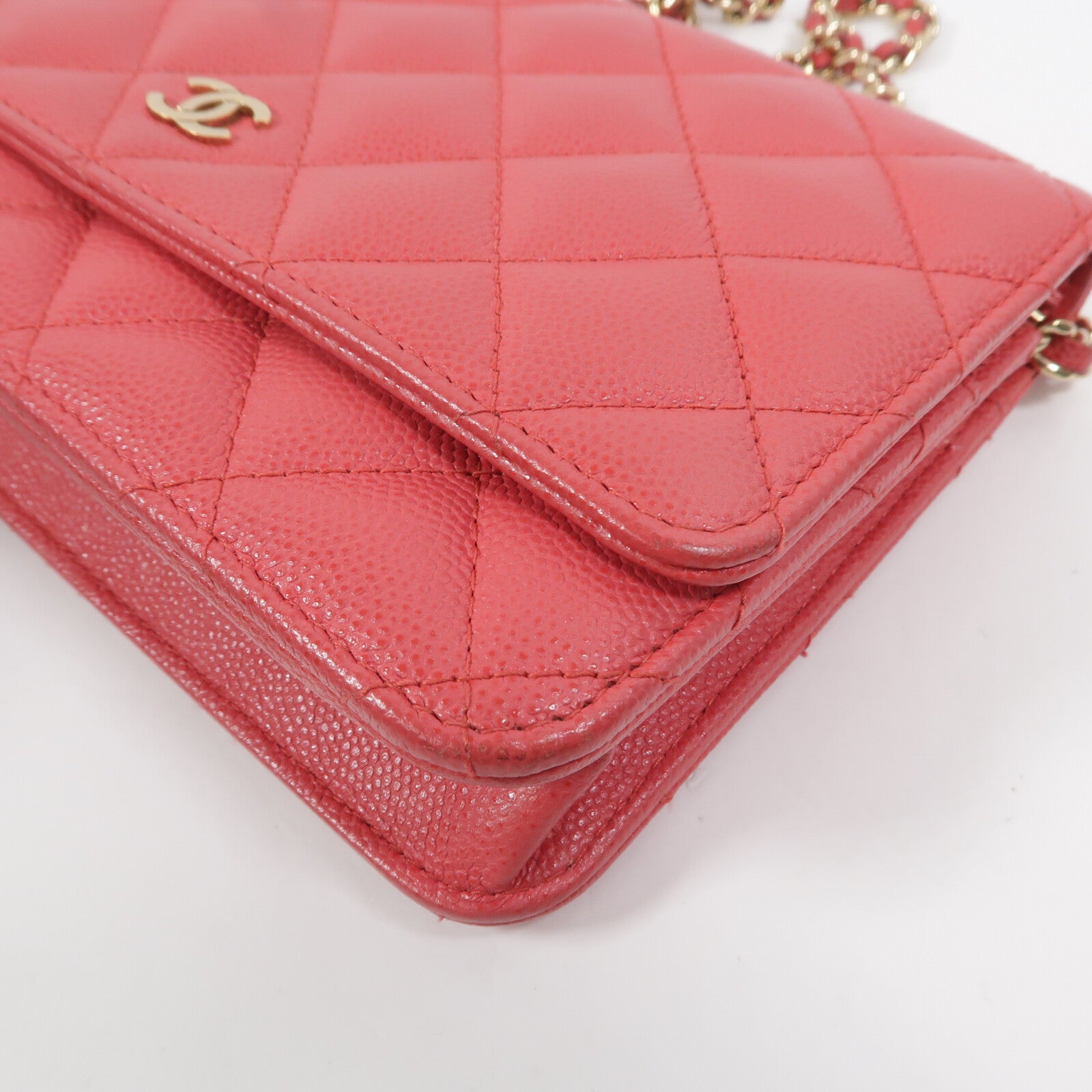 CHANEL 牛皮皮革WOC Wallet On Chain鏈帶肩背袋