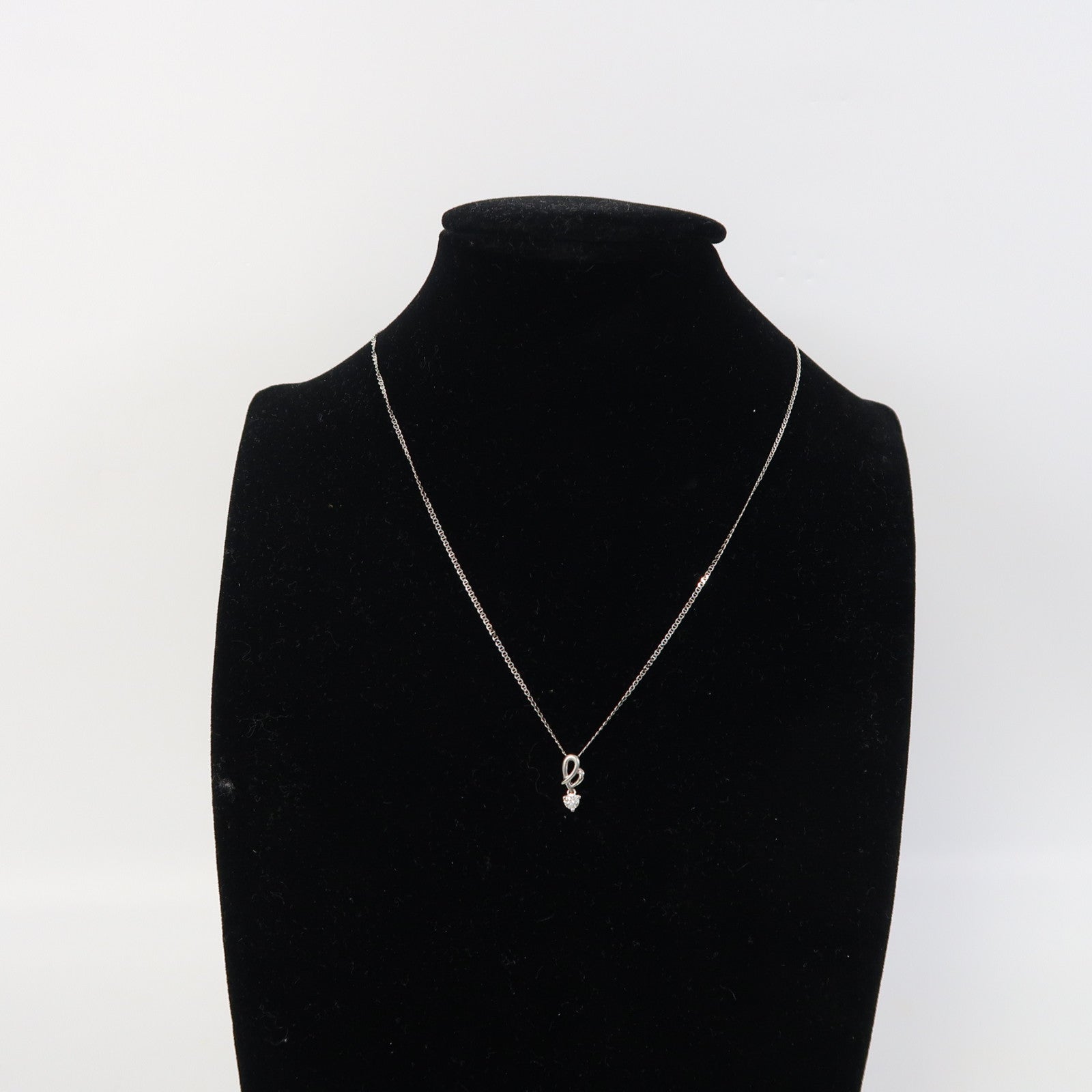 JEWELRY 18K白金Diamond Necklace鑽石項鏈銀色