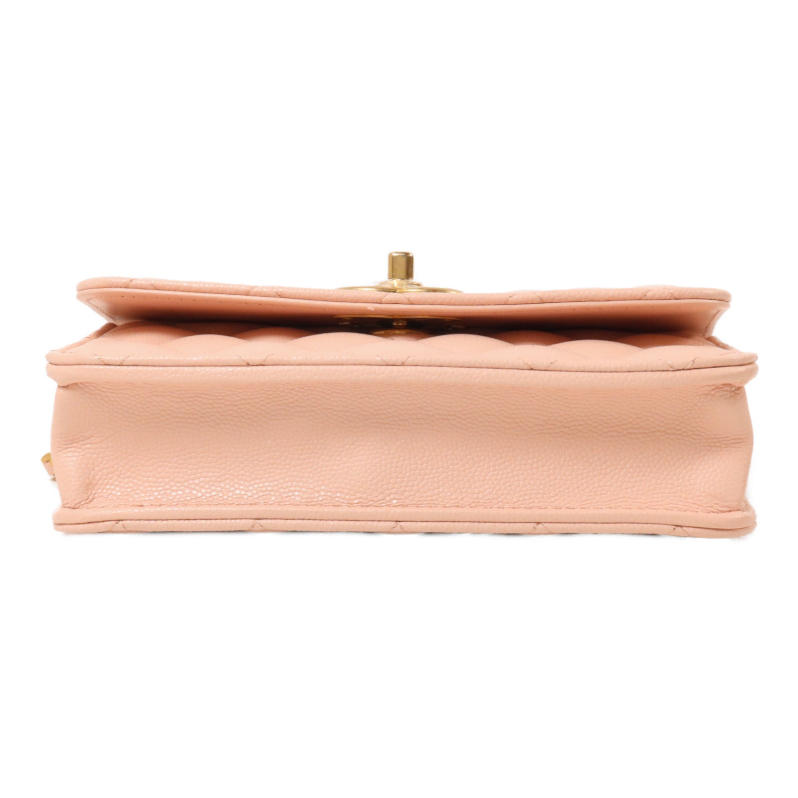 CHANEL 牛皮皮革Sweet Camellia Flap Phone Bag鏈帶肩背袋