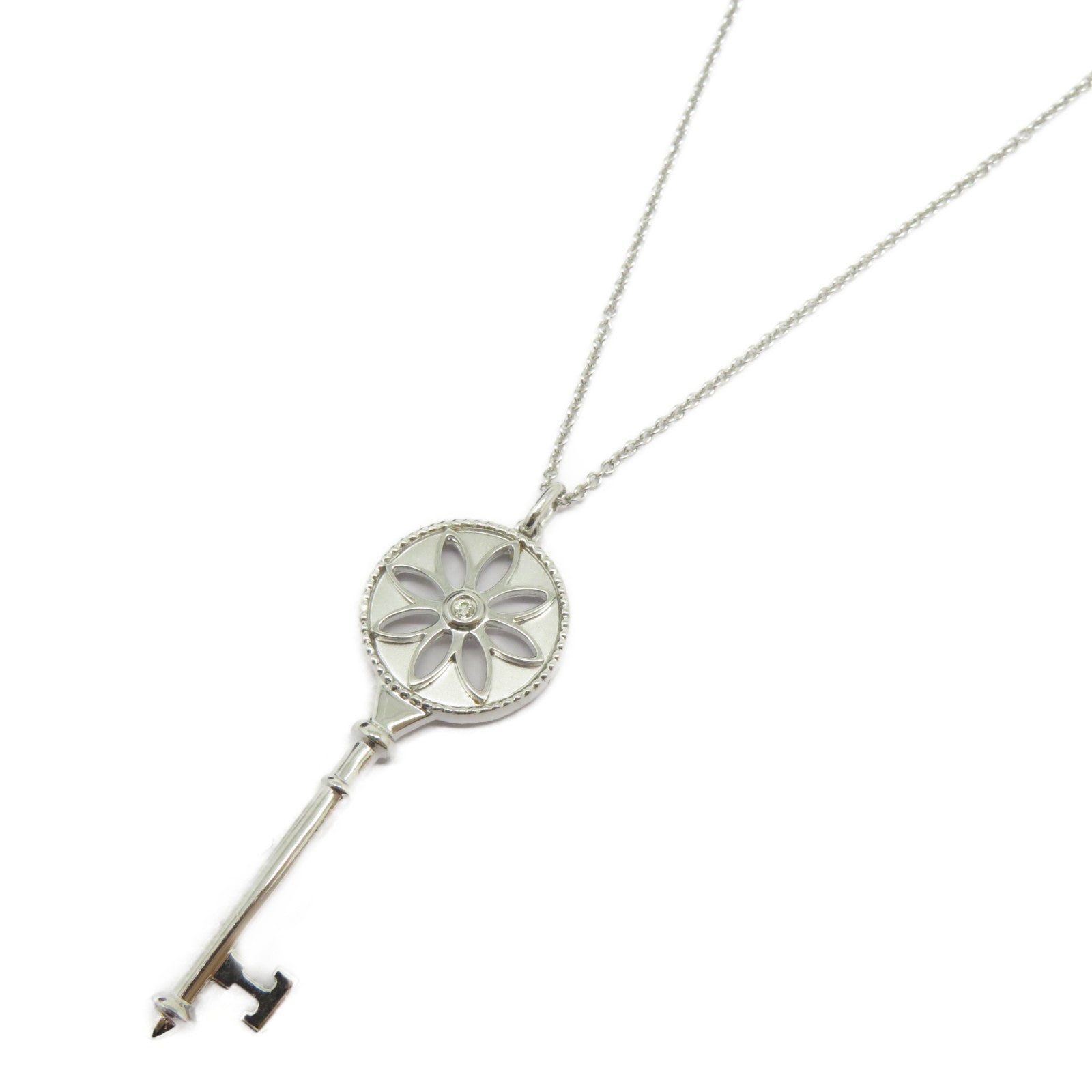 TIFFANY＆CO 【激減優惠】18K白金Star Key Necklace項鍊