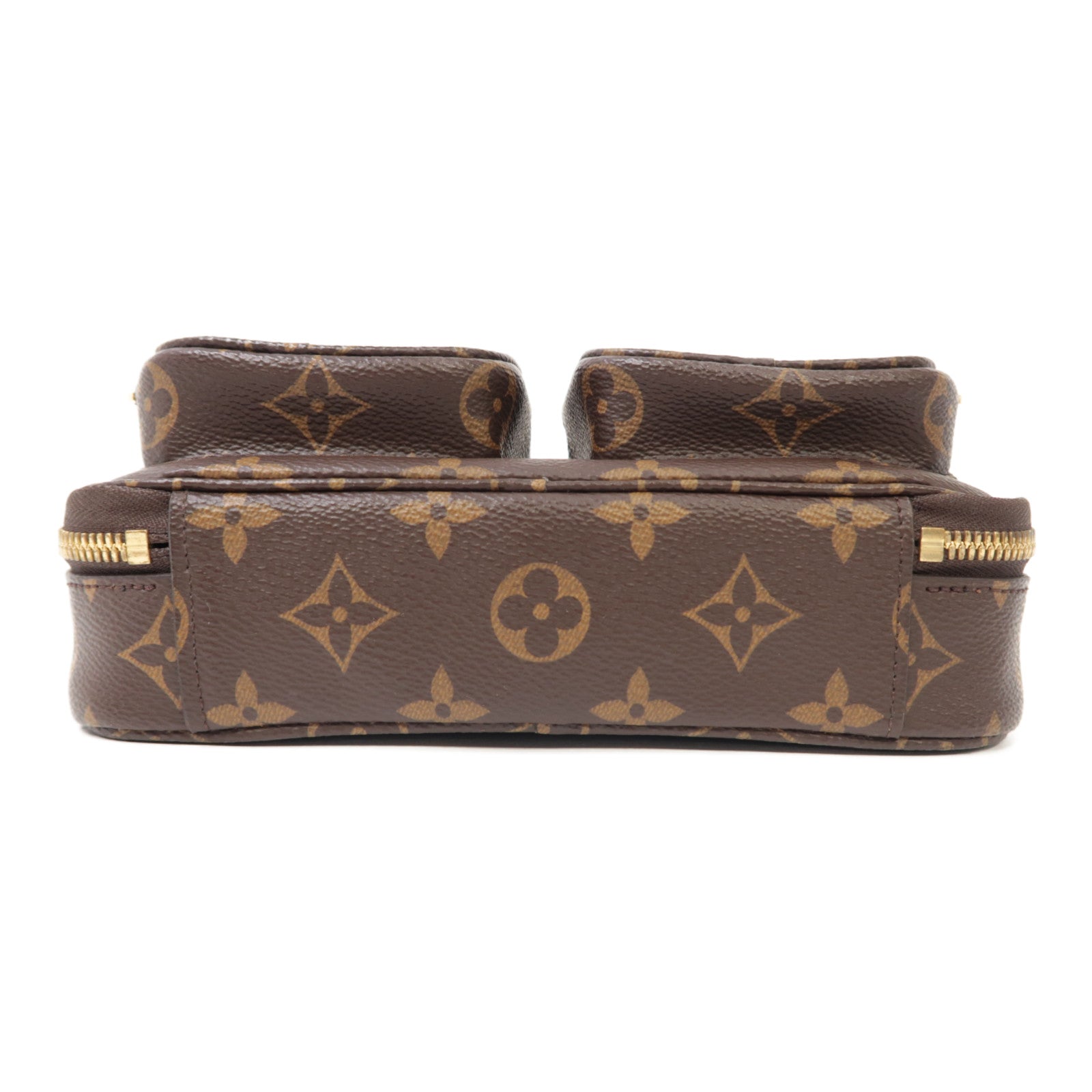 LOUIS VUITTON Monogram Utility金扣手挽肩背兩用袋棕色