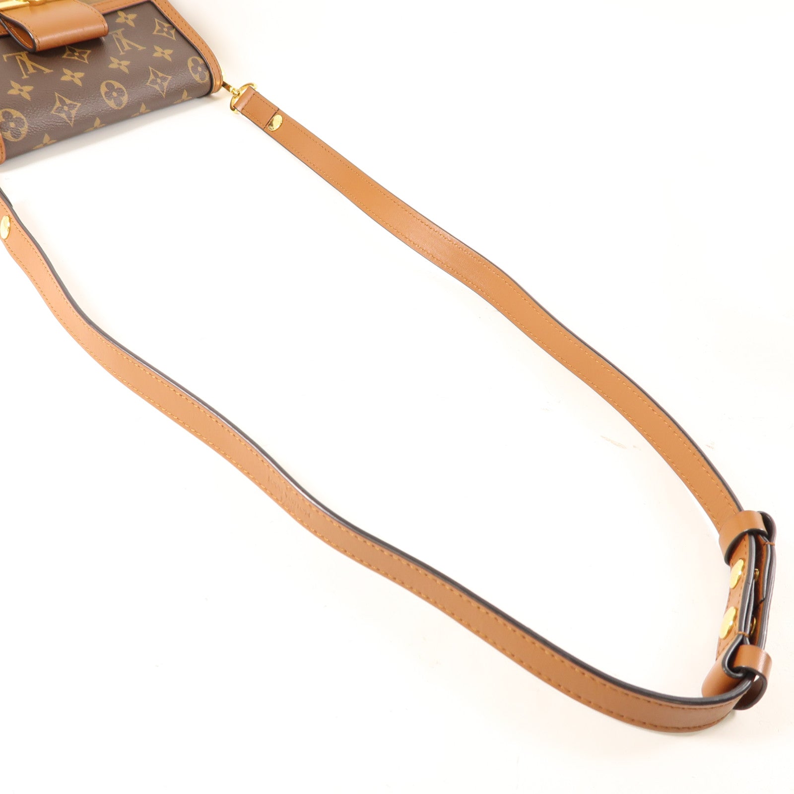 LOUIS VUITTON Monogrqam Reverse Mini Dauphine手挽肩背兩用袋棕色