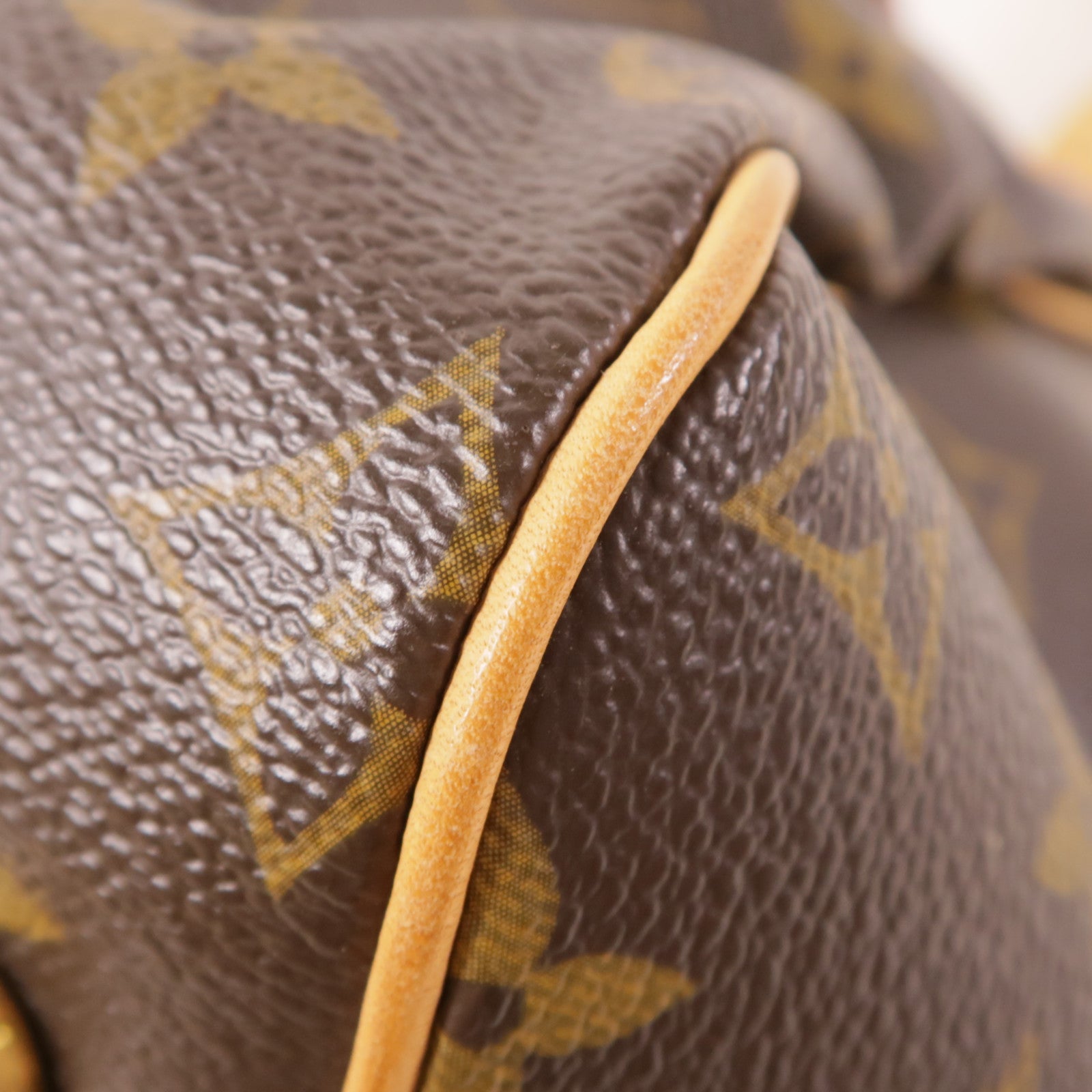 LOUIS VUITTON Monogram Tivoli GM金扣肩背袋棕色