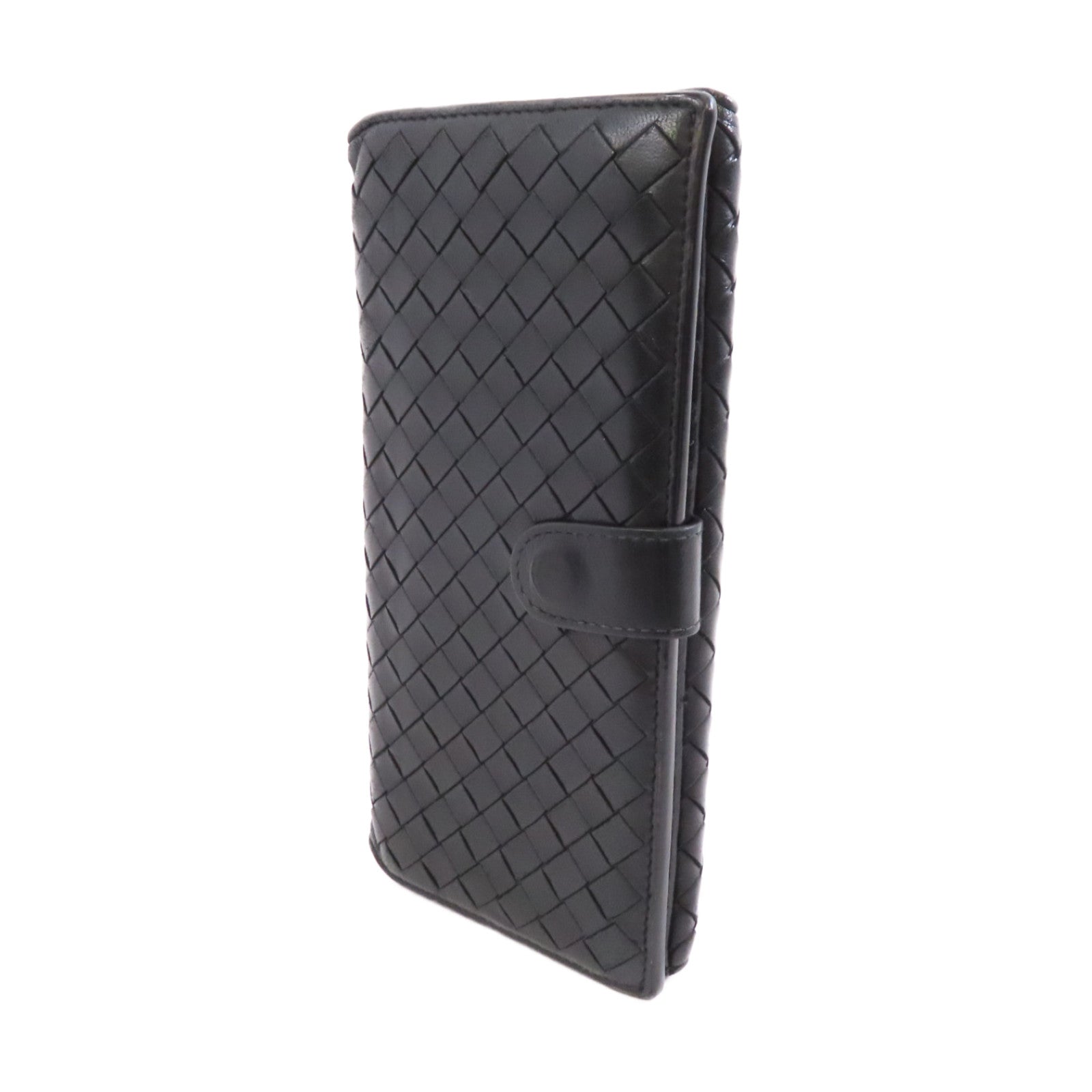 BOTTEGA VENETA 織紋皮革Long Wallet長錢包黑色