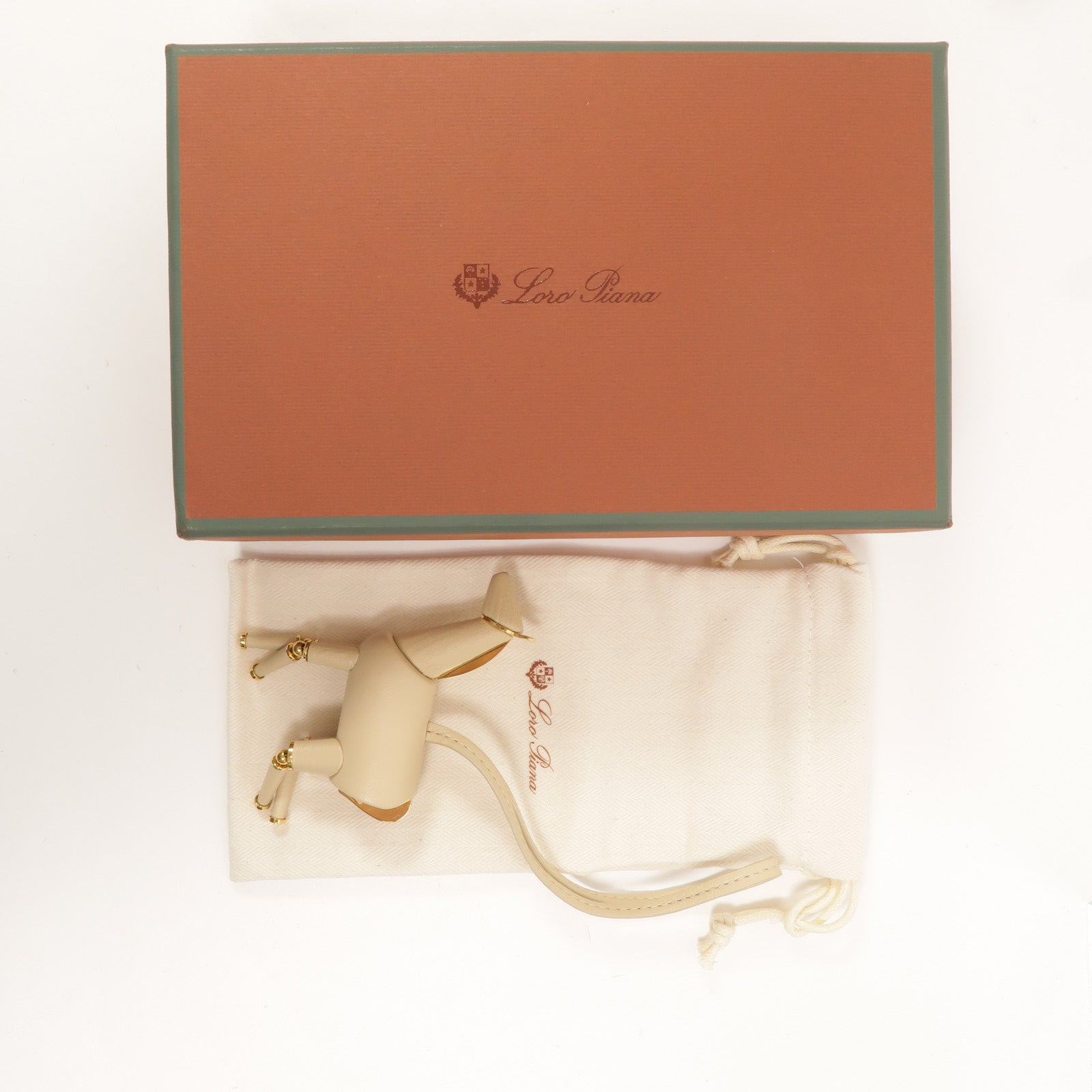 Loro Piana 牛皮皮革/金屬Llama Charm掛飾