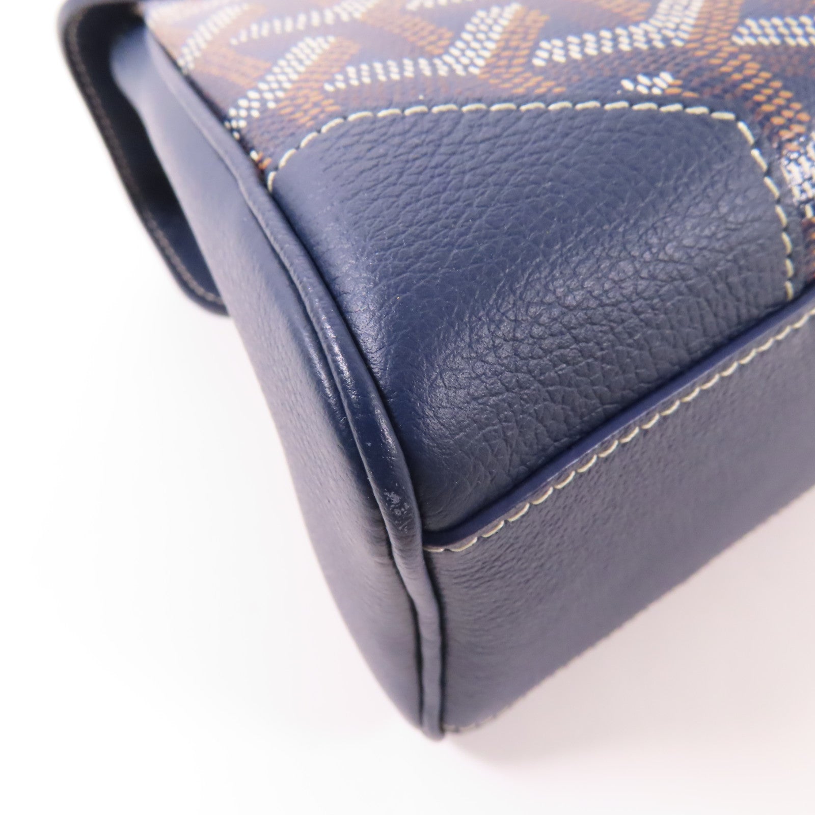 GOYARD SHW Saigon Souple Mini 2 Way Bag SAIGONMINTY07CL07P Coated Canvas Navy