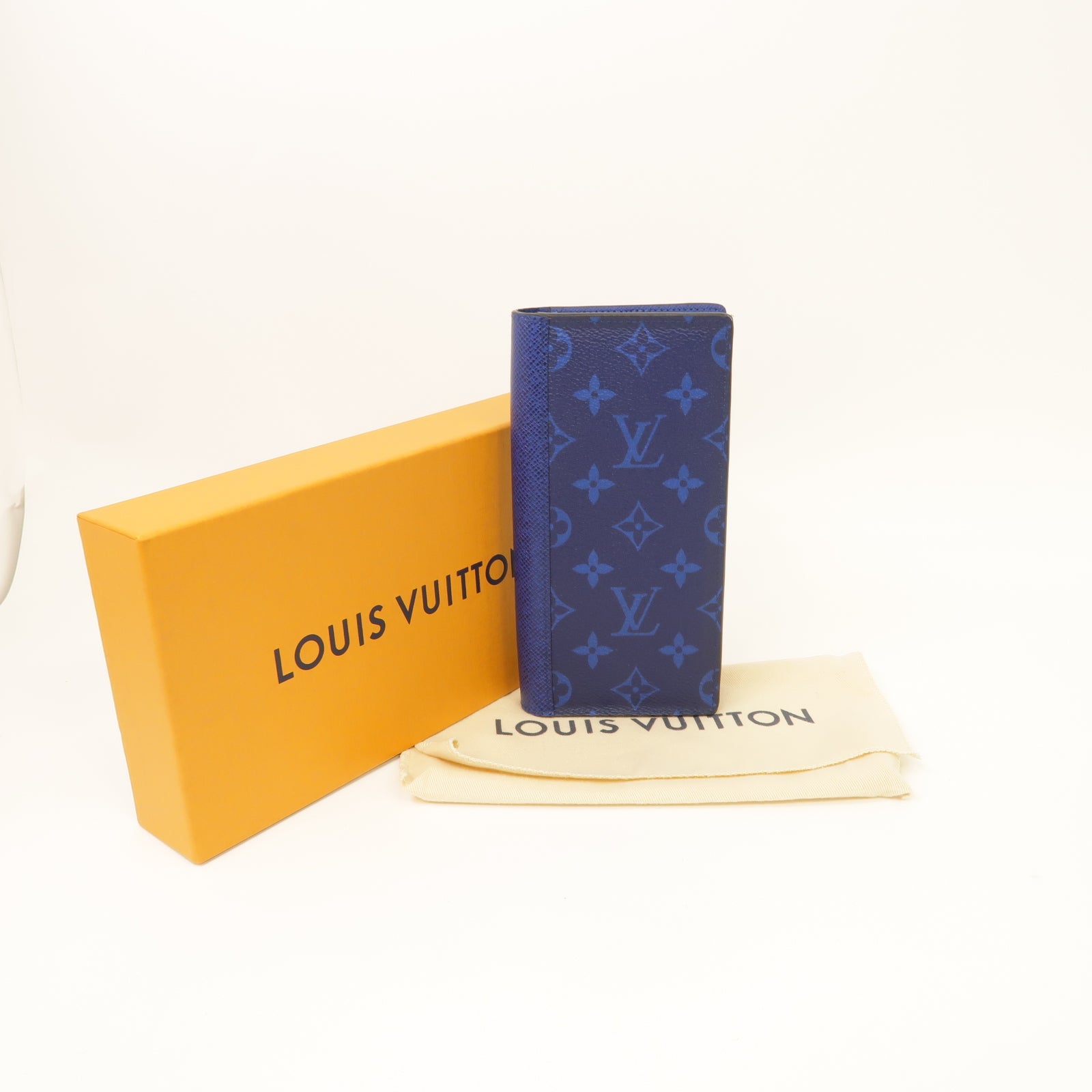 LOUIS VUITTON 【激減優惠】Taigarama Brazza銀扣長錢包藍色