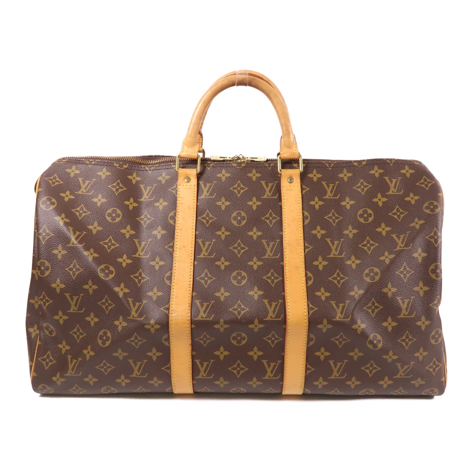 LOUIS VUITTON Monogram Keepall 50金扣波士頓包