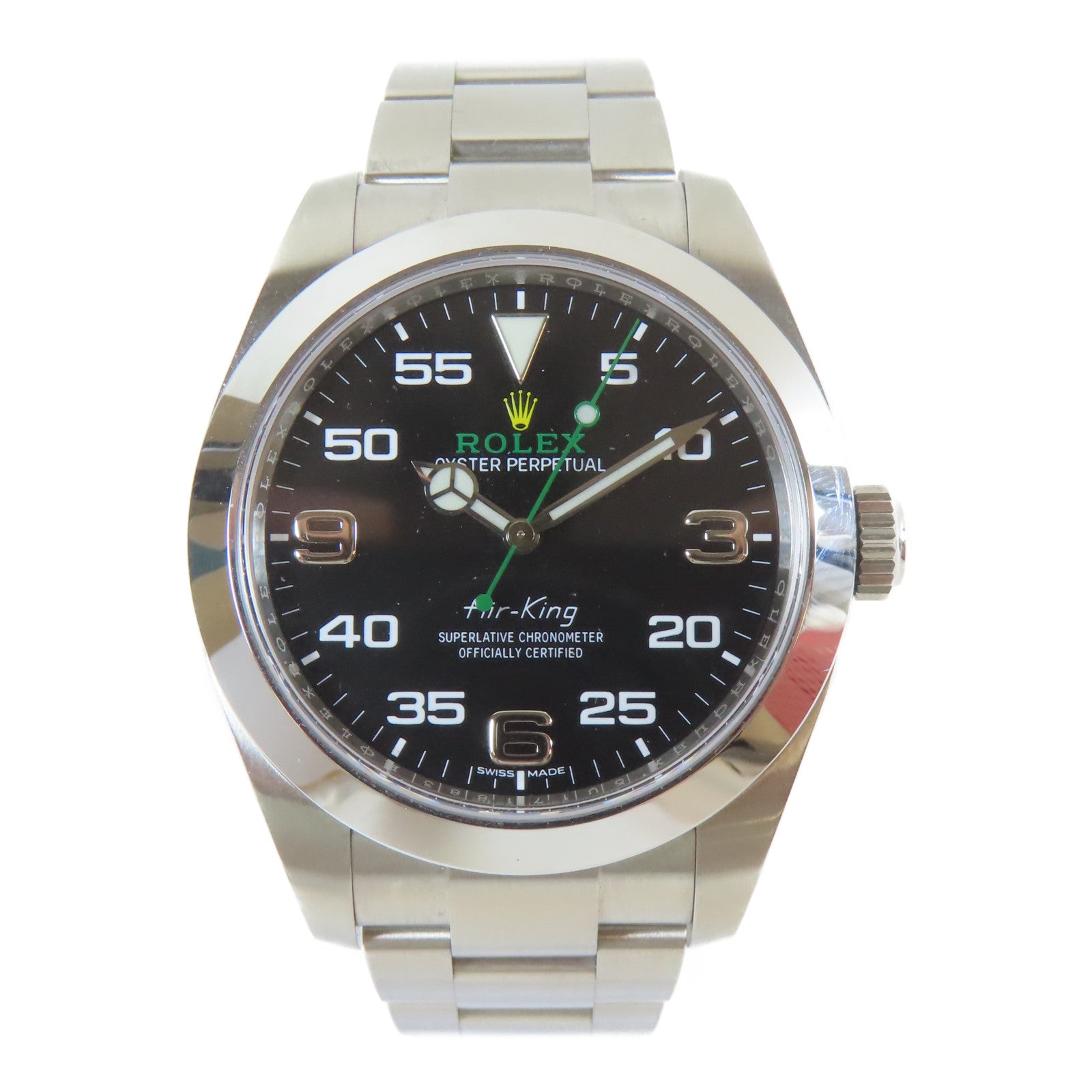 ROLEX Air King不鏽鋼手錶自動機芯黑色