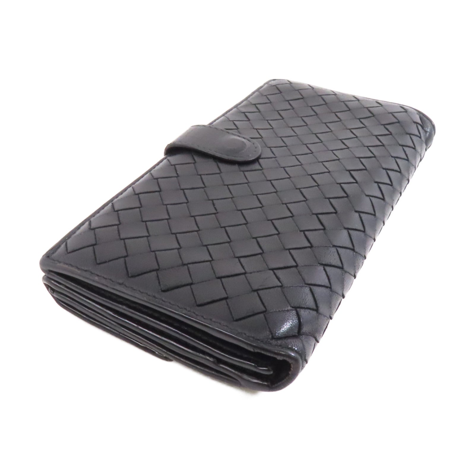 BOTTEGA VENETA 織紋皮革Long Wallet長錢包黑色