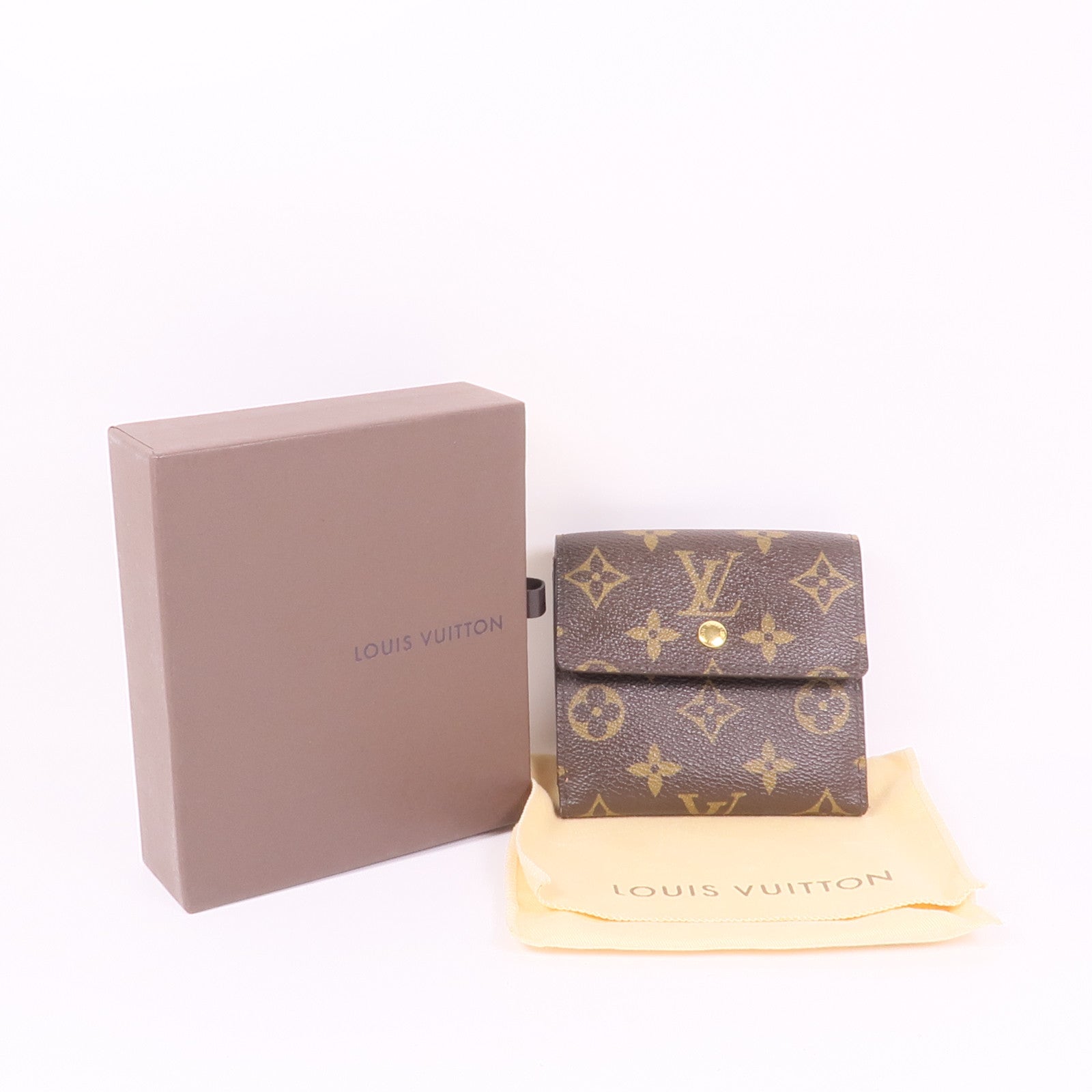 LOUIS VUITTON Monogram Portefeuille Elise Wallet金扣錢包