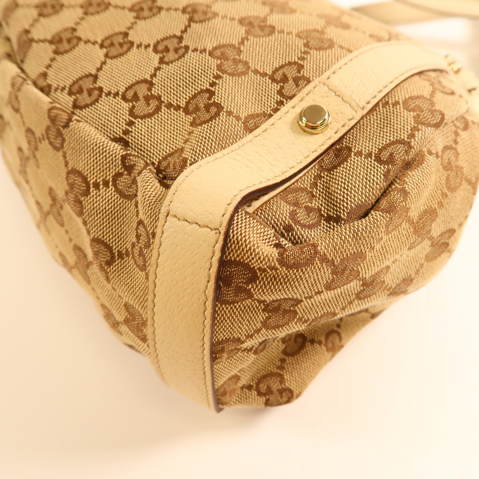 GUCCI 帆布Shoulder Bag金扣肩背袋
