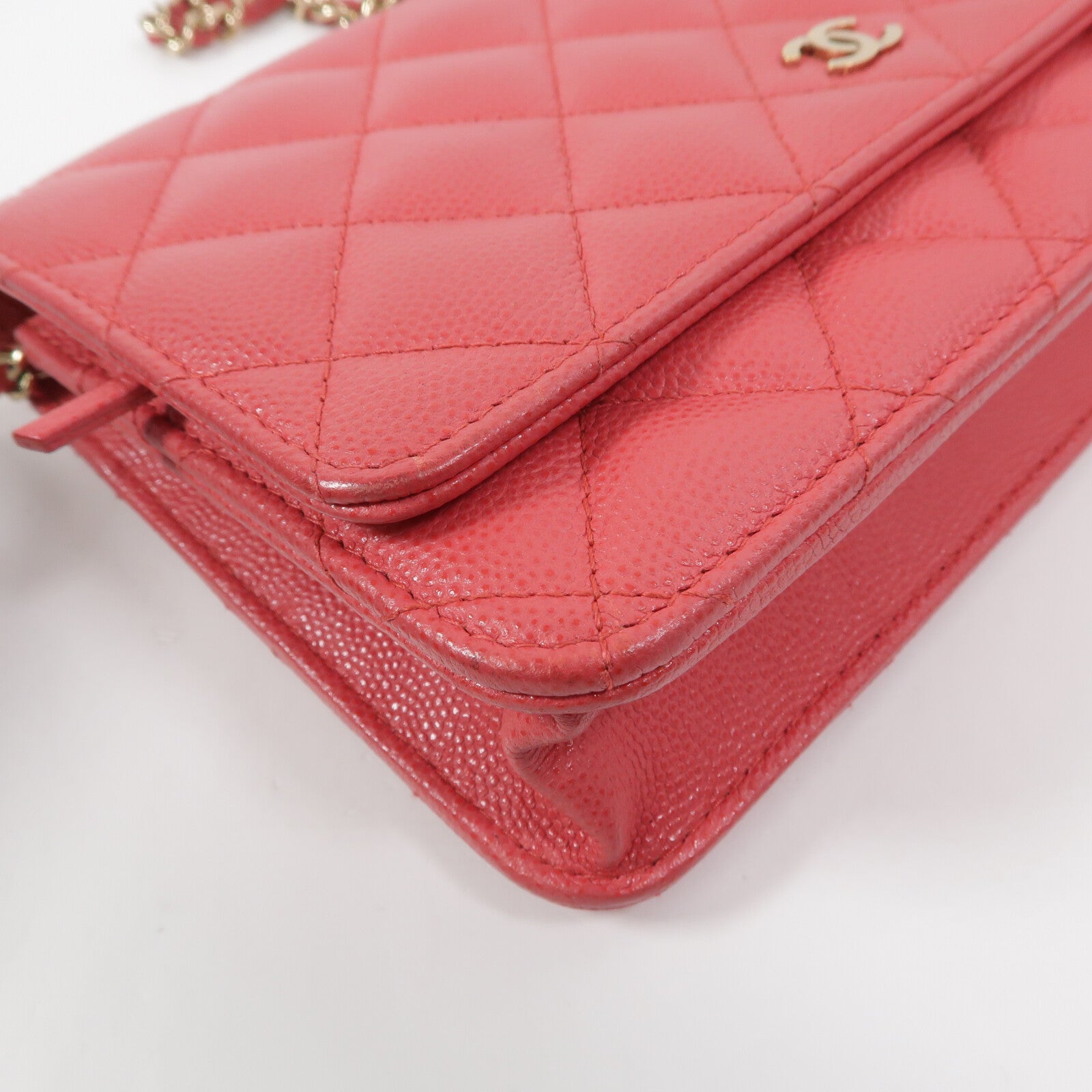 CHANEL 牛皮皮革WOC Wallet On Chain鏈帶肩背袋