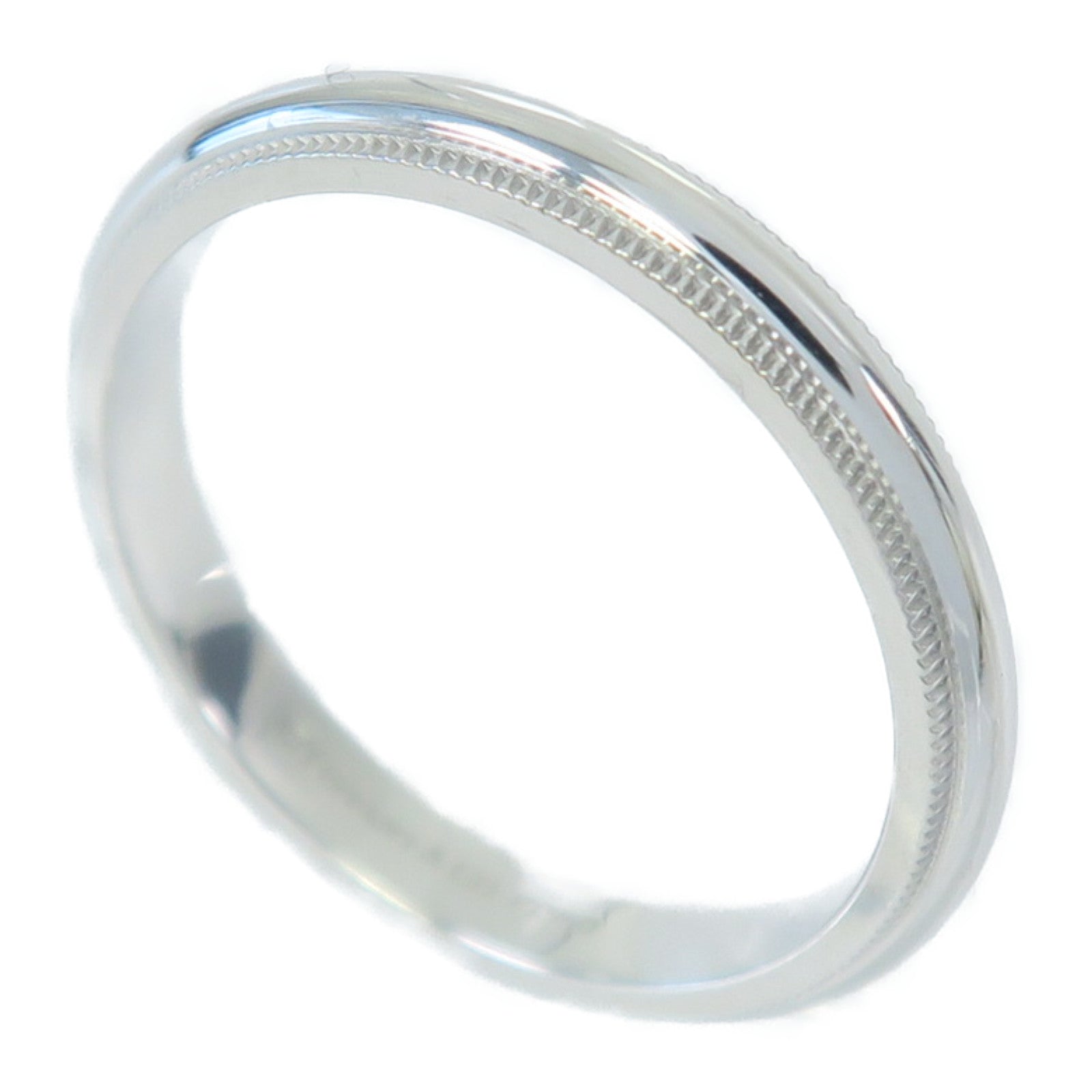 TIFFANY＆CO 【激減優惠】PT950鉑金Milg Rain Wedding Band Ring 5.9g戒指US#8.75銀色