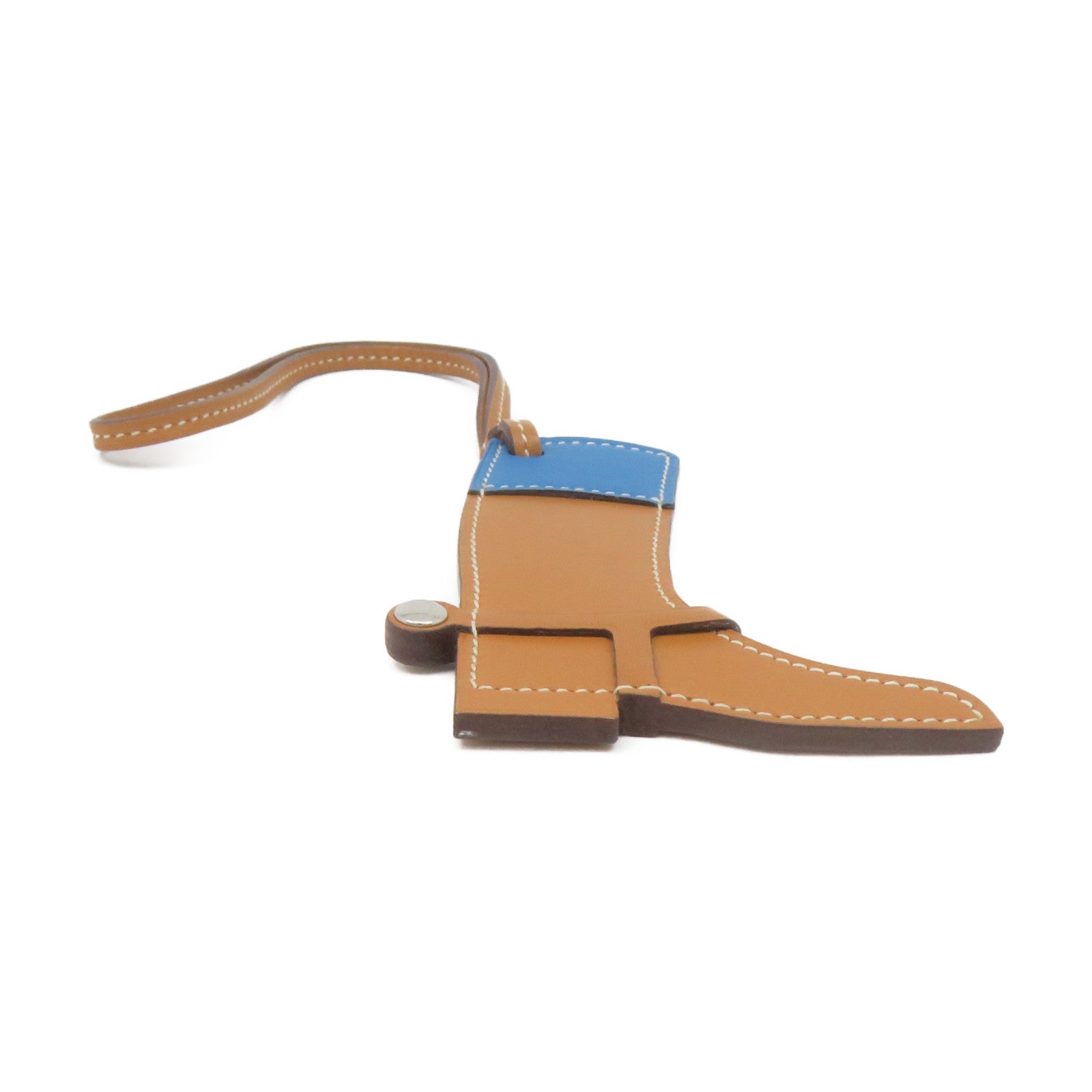 HERMES 【激減優惠】Swift皮革Paddock Boot Charm掛飾啡色/藍色