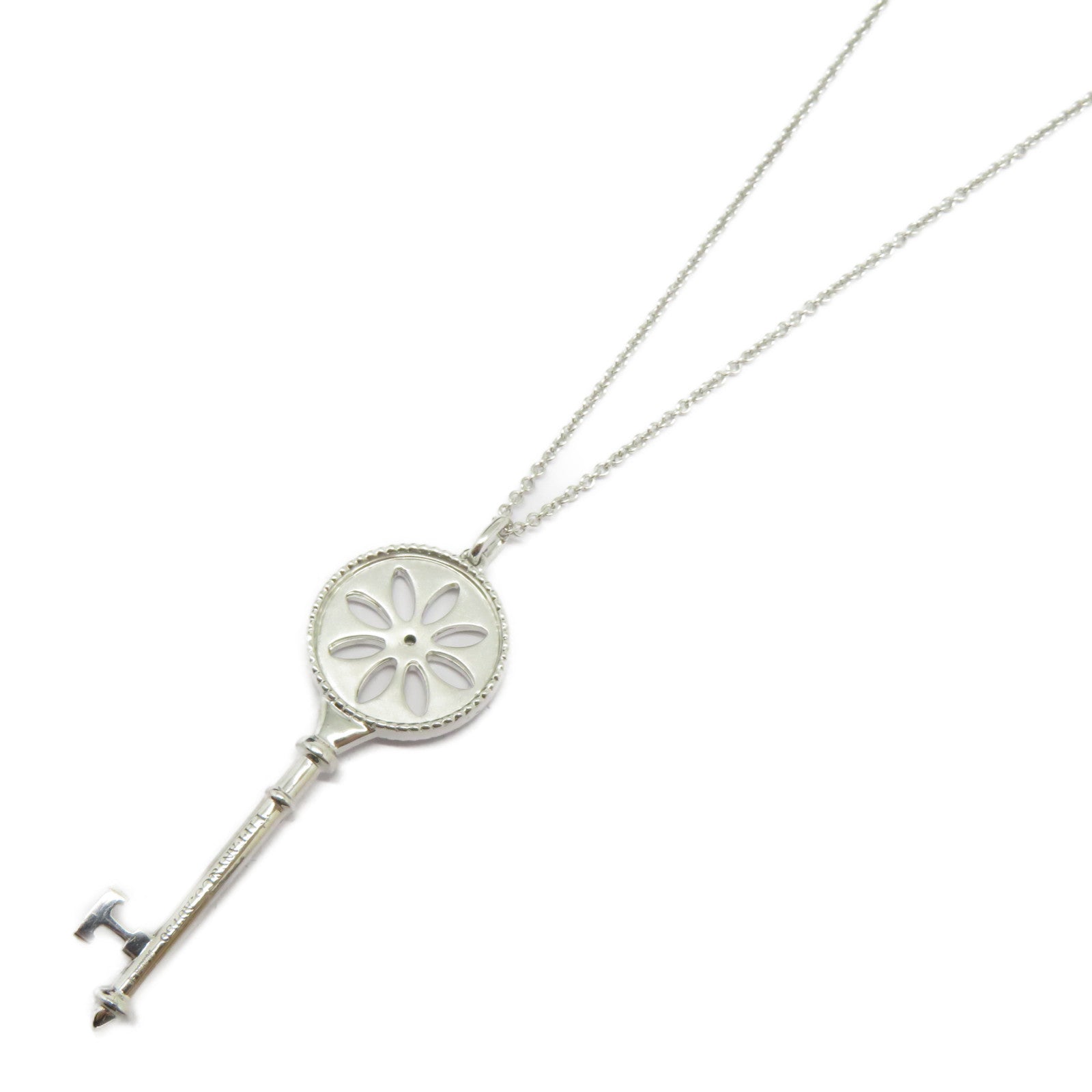 TIFFANY＆CO 【激減優惠】18K白金Star Key Necklace項鍊
