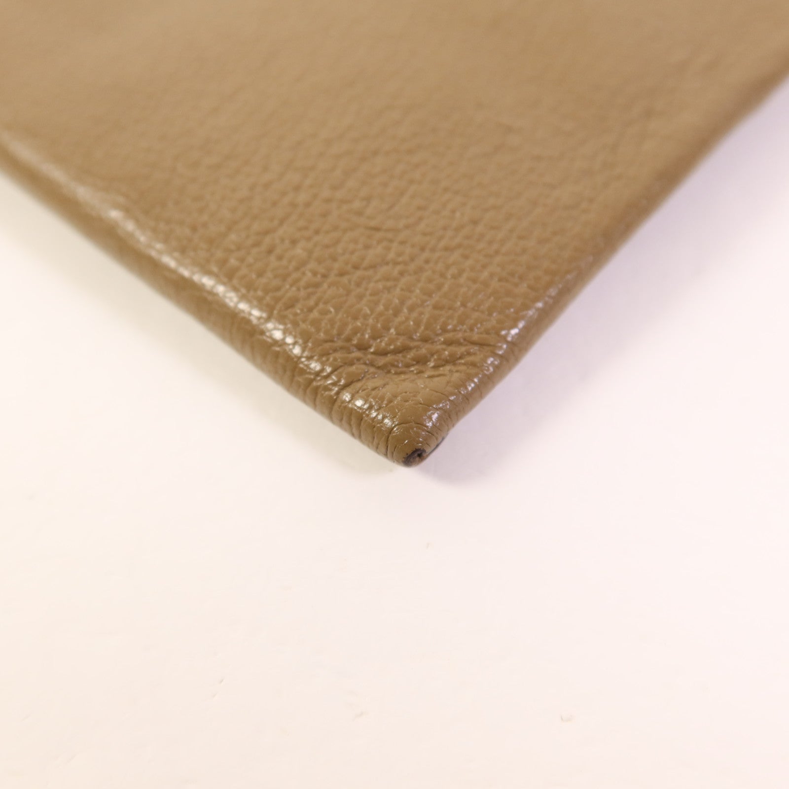 HERMES Chevre皮革Bastia Coin Purse銀扣零錢包Etoupe