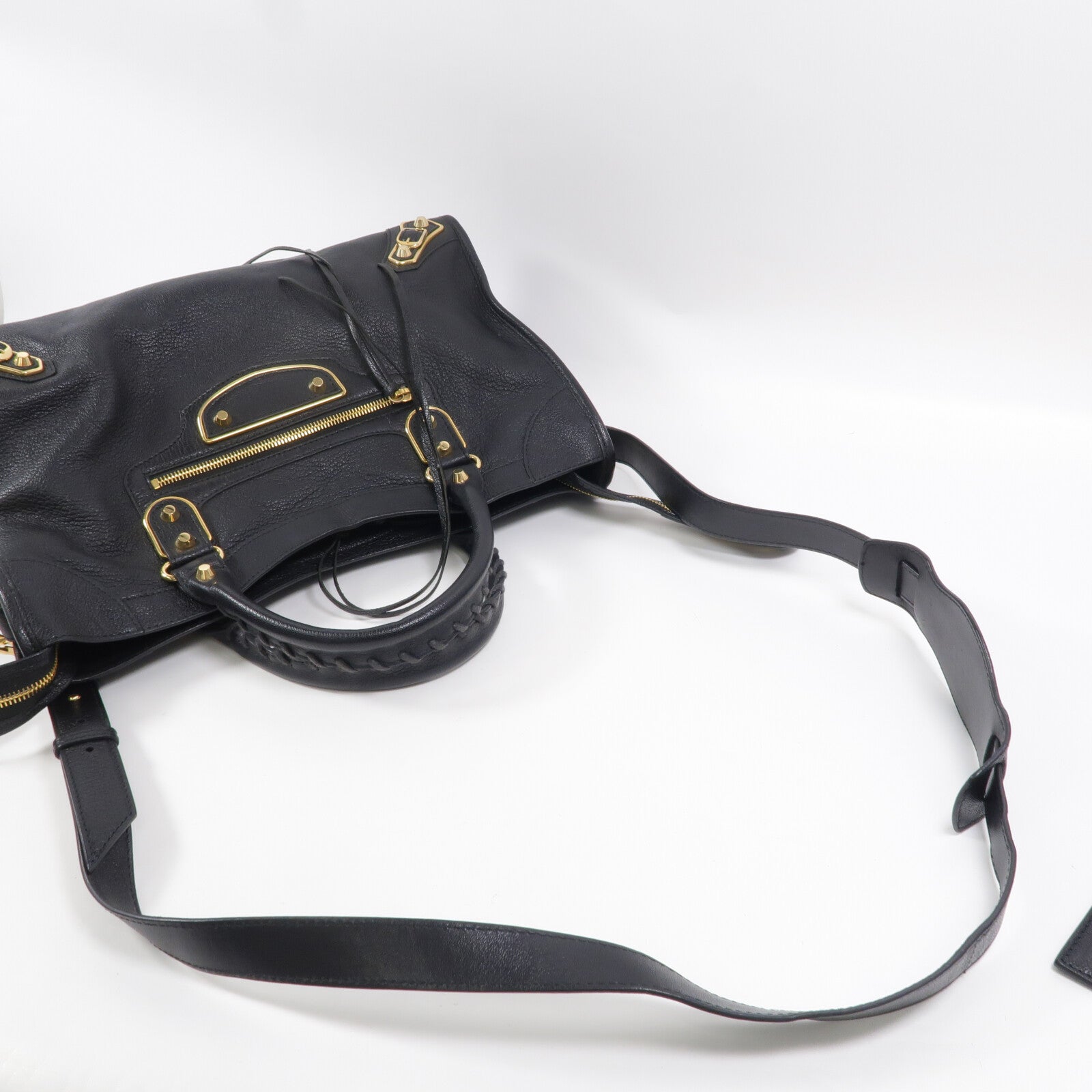 BALENCIAGA 牛皮皮革Metallic Edge City手挽肩背兩用袋