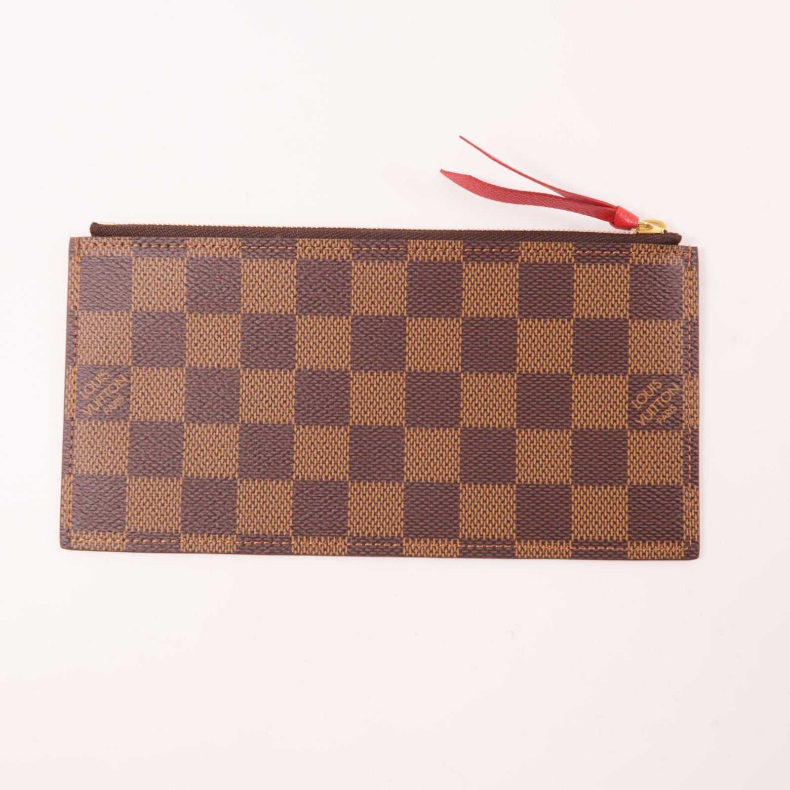 LOUIS VUITTON Damier Felice Pochette金扣鏈帶肩背袋