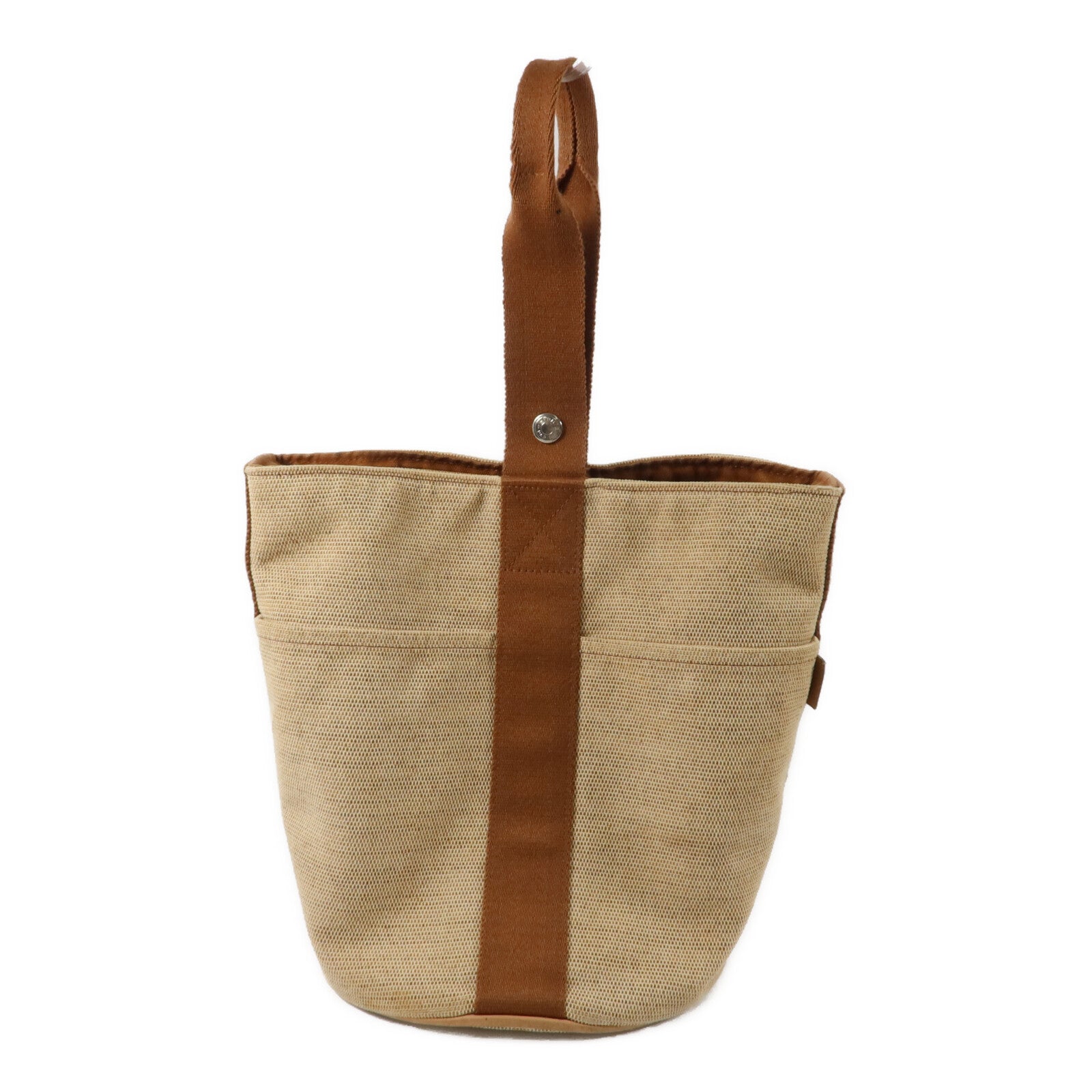 HERMES 帆布Saxo MM Bucket手挽袋