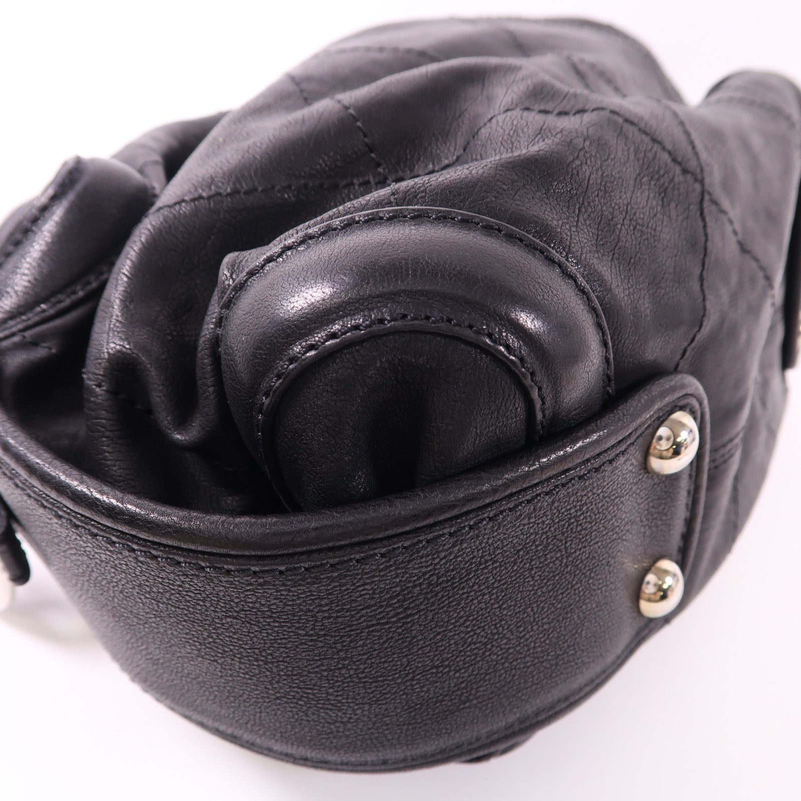 CHANEL 牛皮皮革Hand Bag銀扣手挽袋