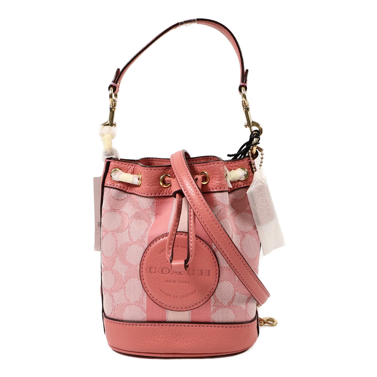 COACH 帆布Mini Dempsey Bucket Bag手挽肩背兩用袋