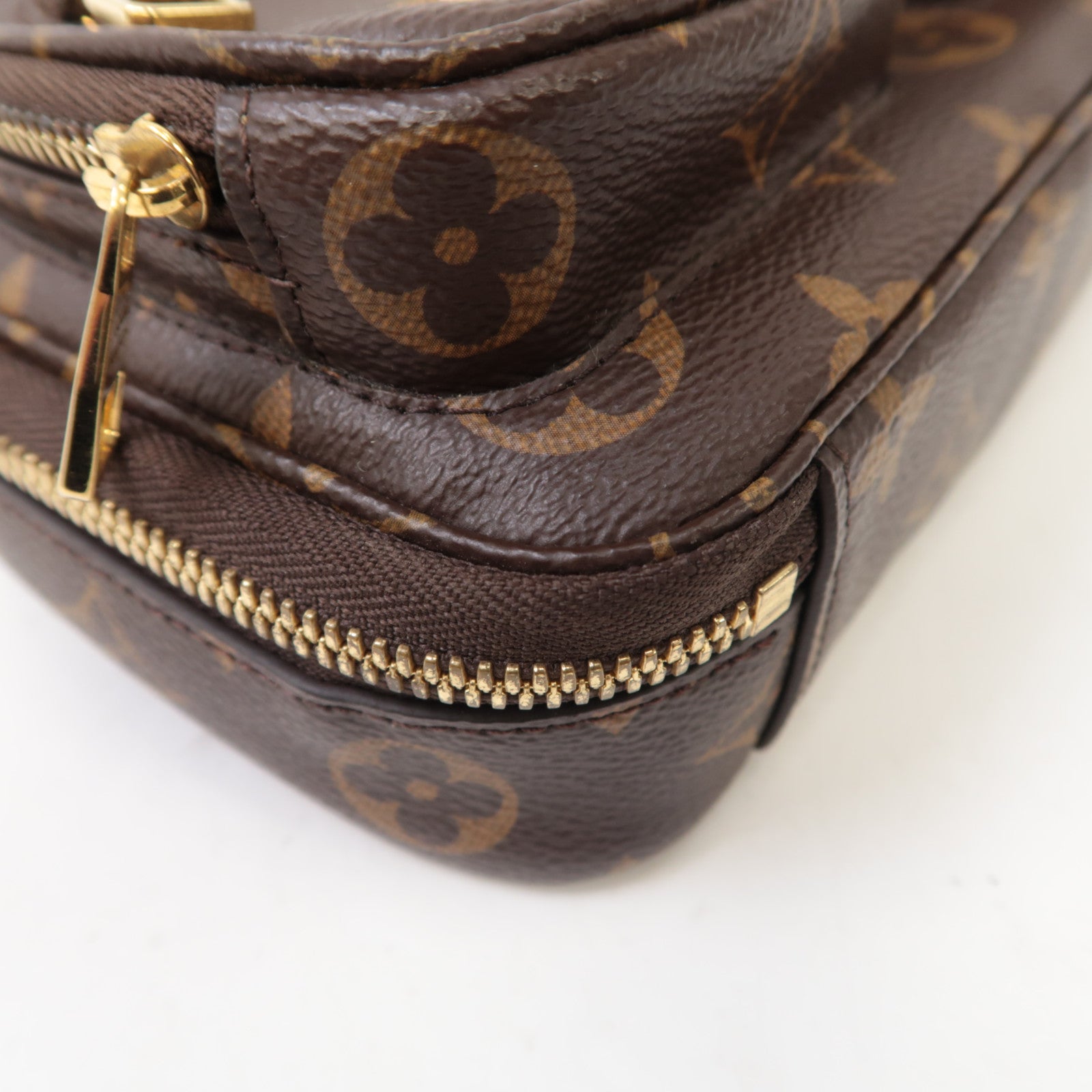LOUIS VUITTON Monogram Utility金扣手挽肩背兩用袋棕色