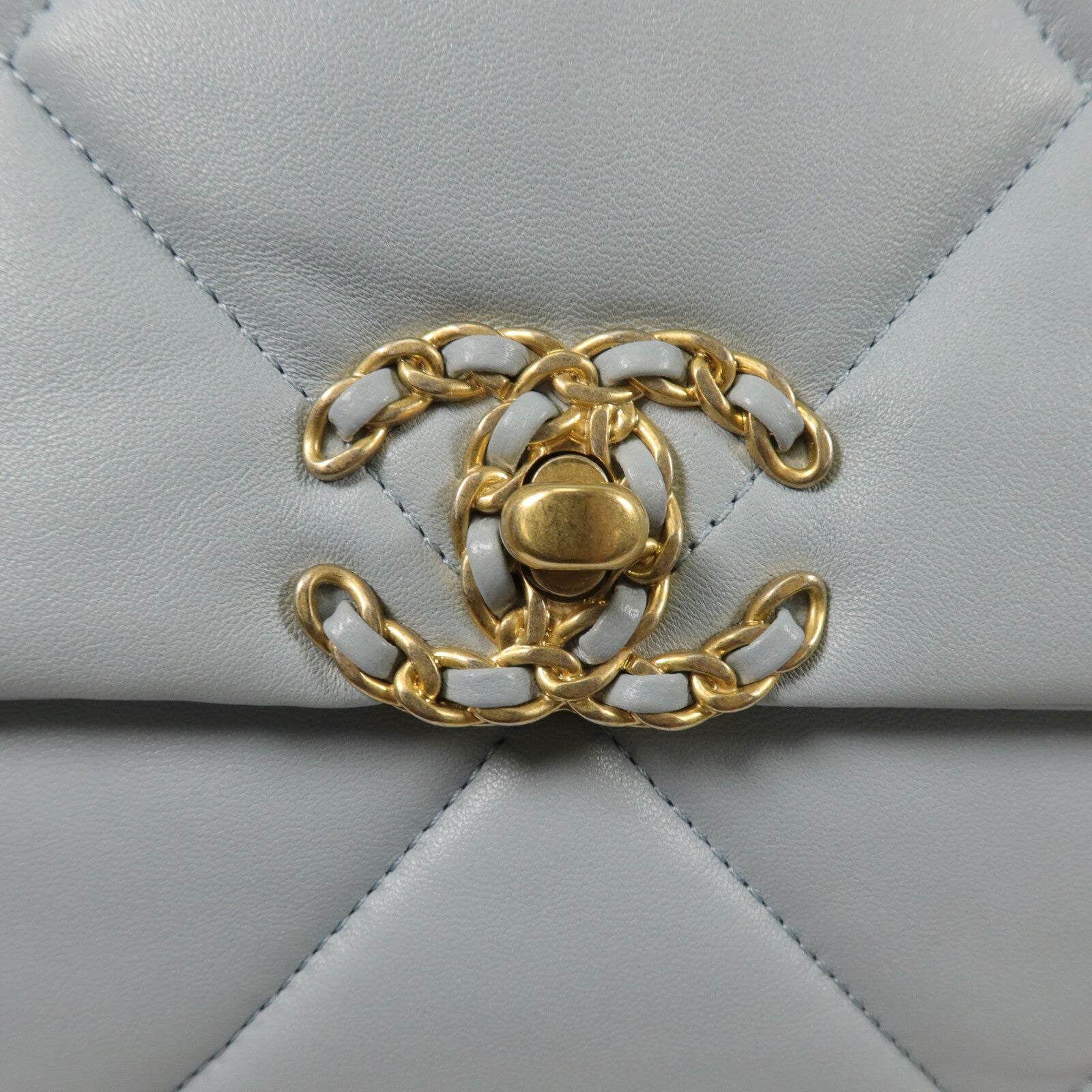 CHANEL 羊皮皮革Chanel 19鏈帶手挽肩背兩用袋