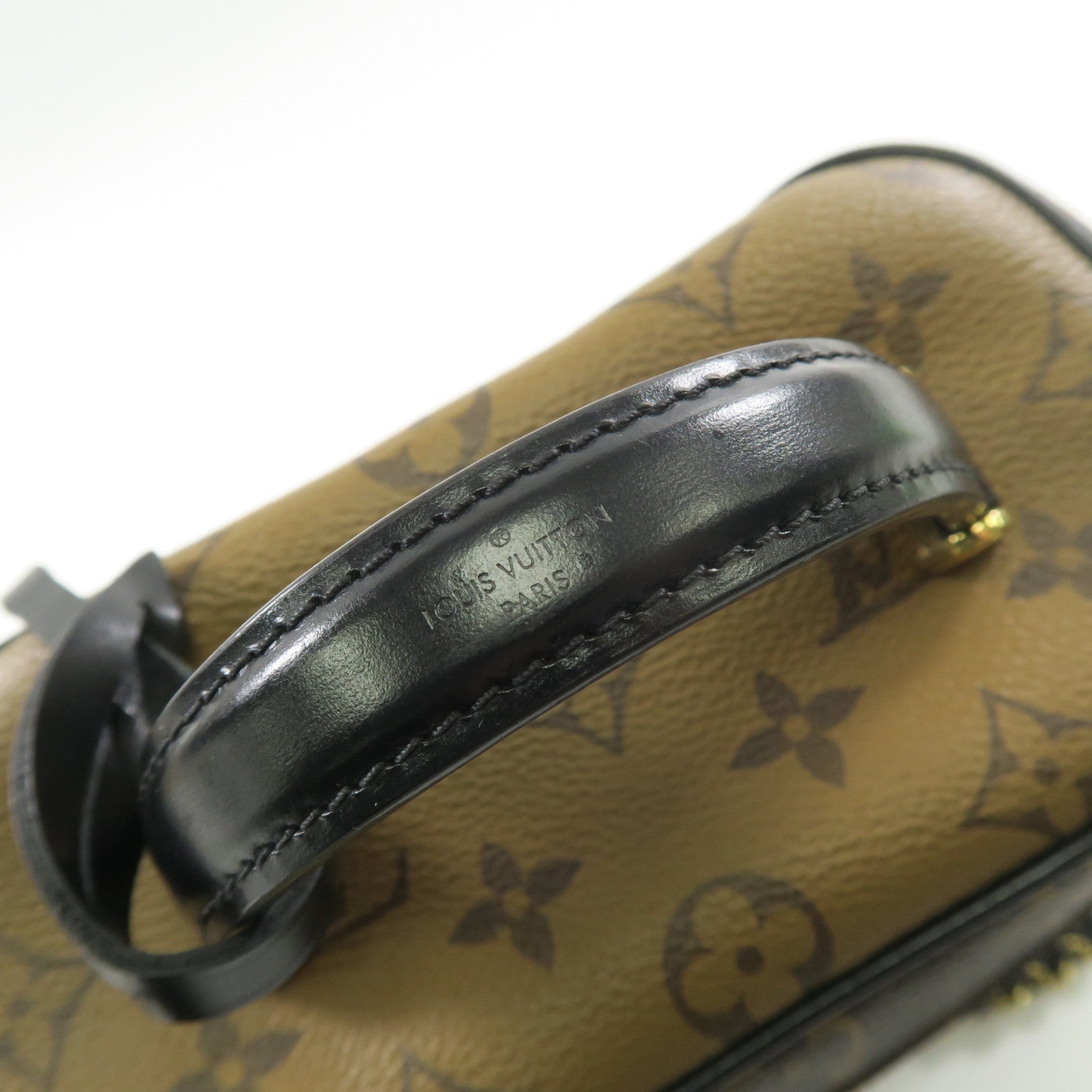 LOUIS VUITTON Monogram Vanity PM金扣鏈帶手挽肩背兩用袋啡色