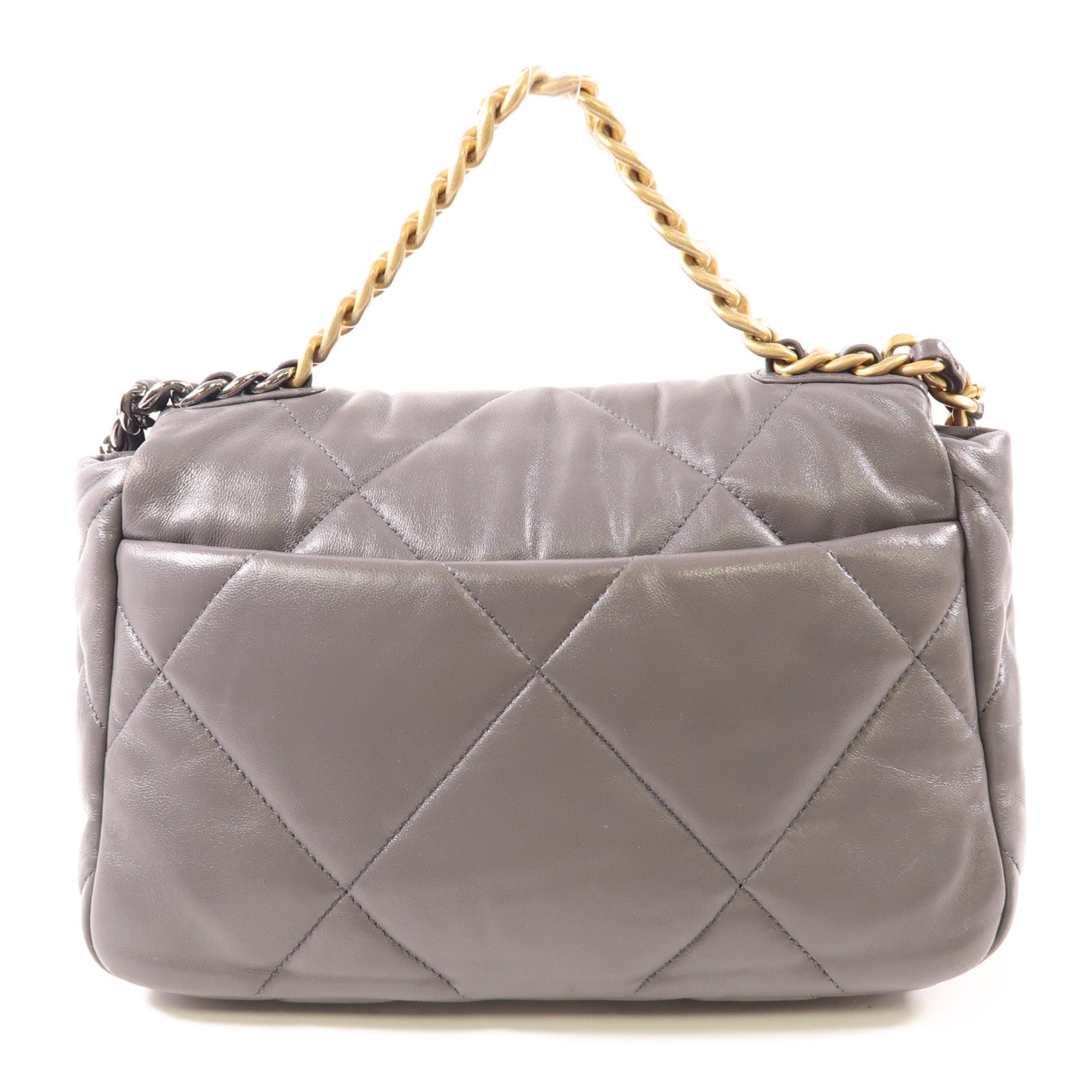 CHANEL 羊皮皮革Chanel 19 Small金扣手挽肩背兩用袋