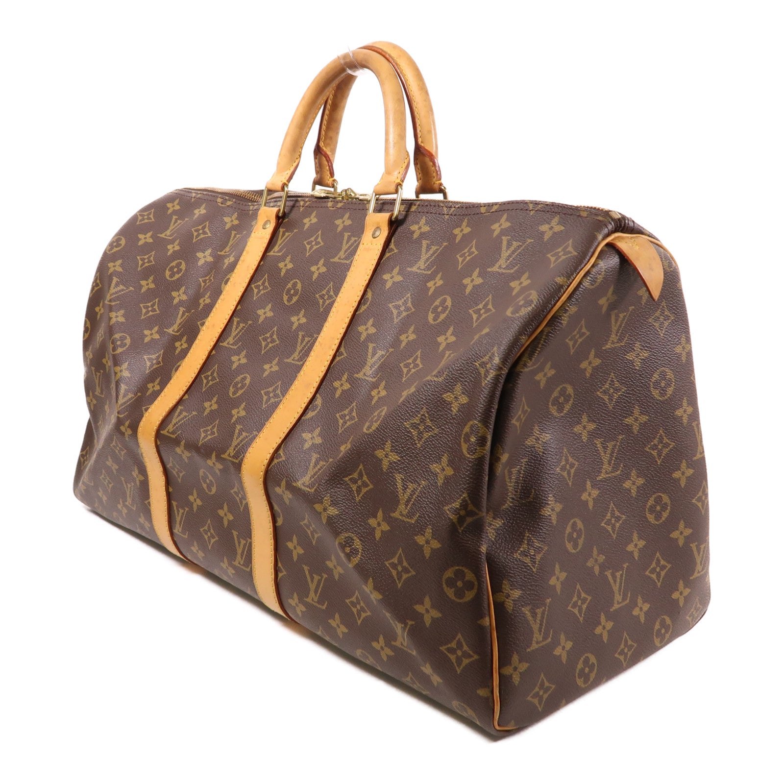 LOUIS VUITTON LV GHW Keepall 50 Travel Boston Bag M41426 Monogram Brown