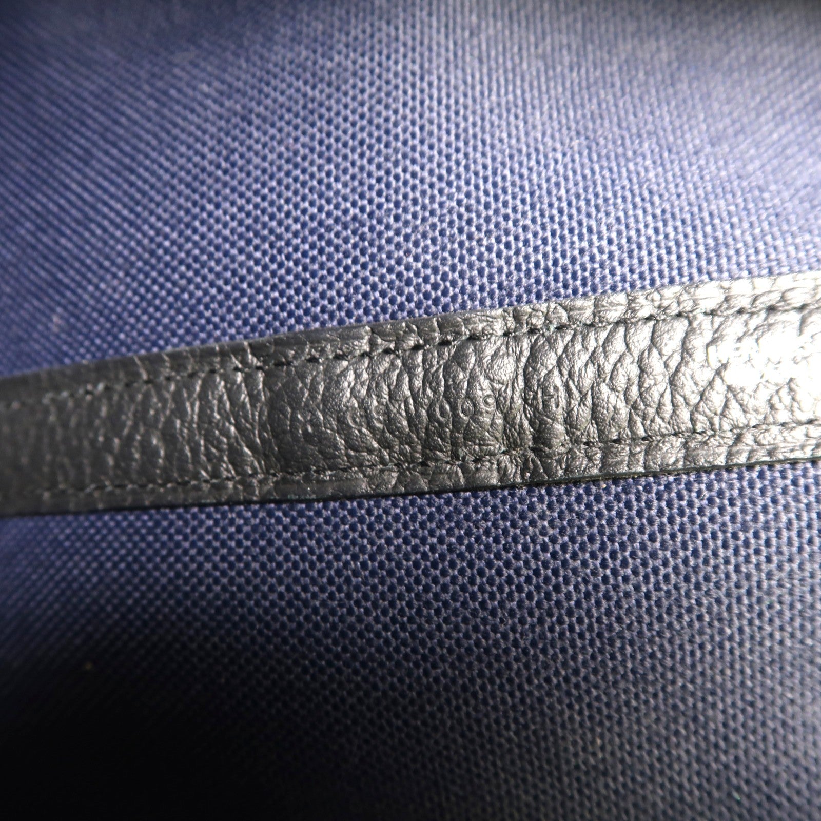 HERMES 帆布Garden Party Pocket PM銀扣手挽肩背兩用袋Bleu Nuit